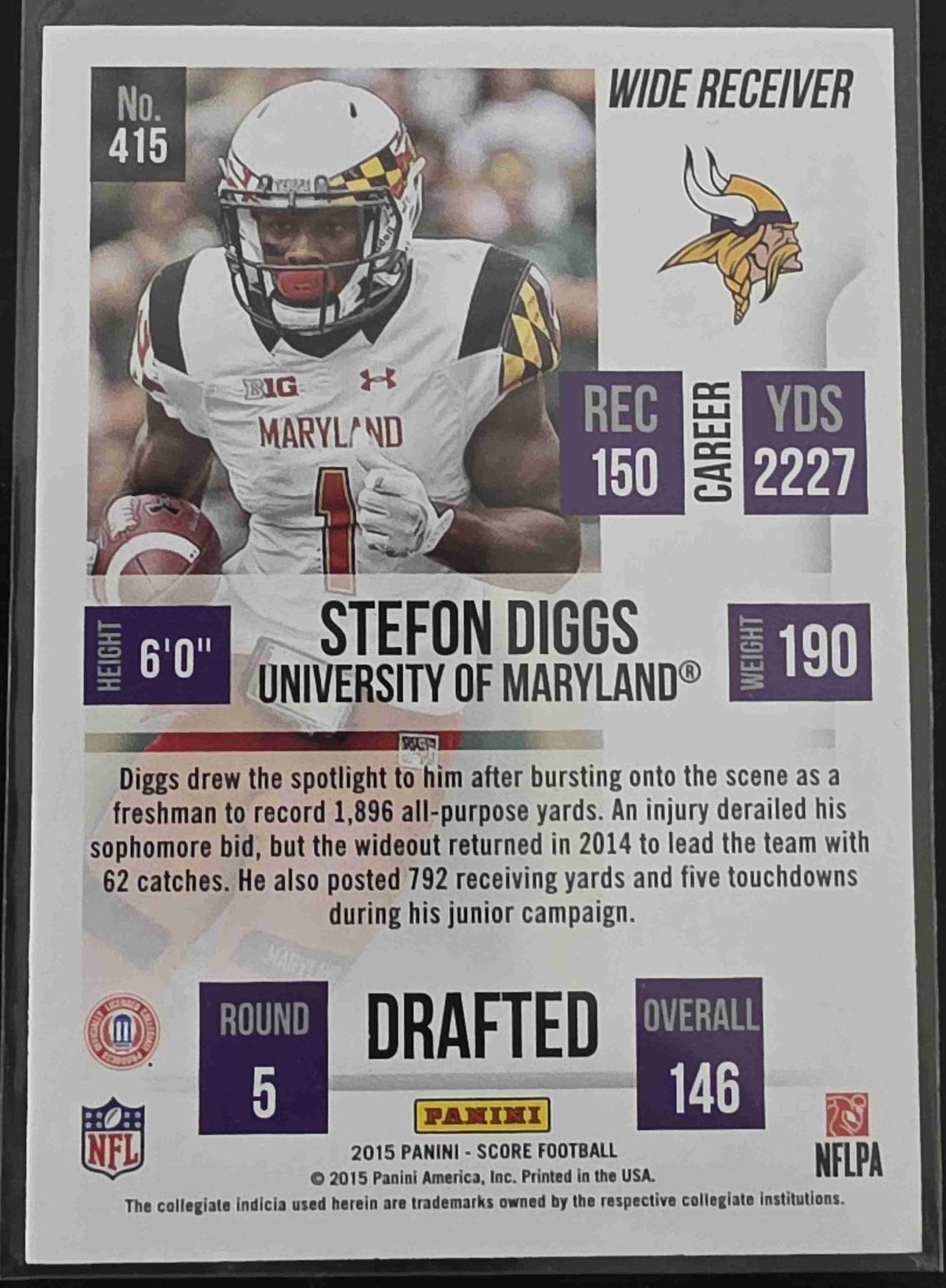 Bulk NFL Card 002 back