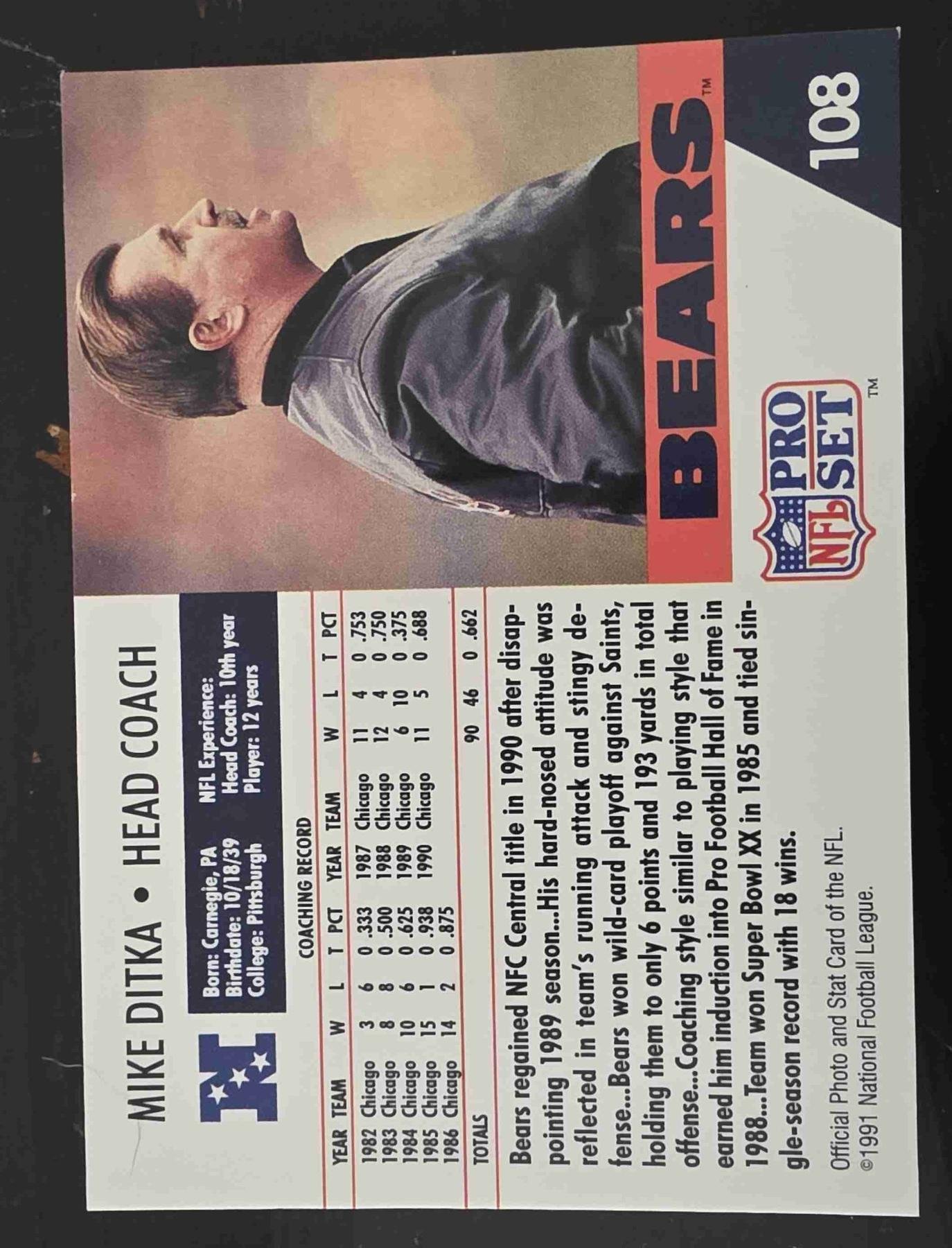 Bulk NFL Card 014 back