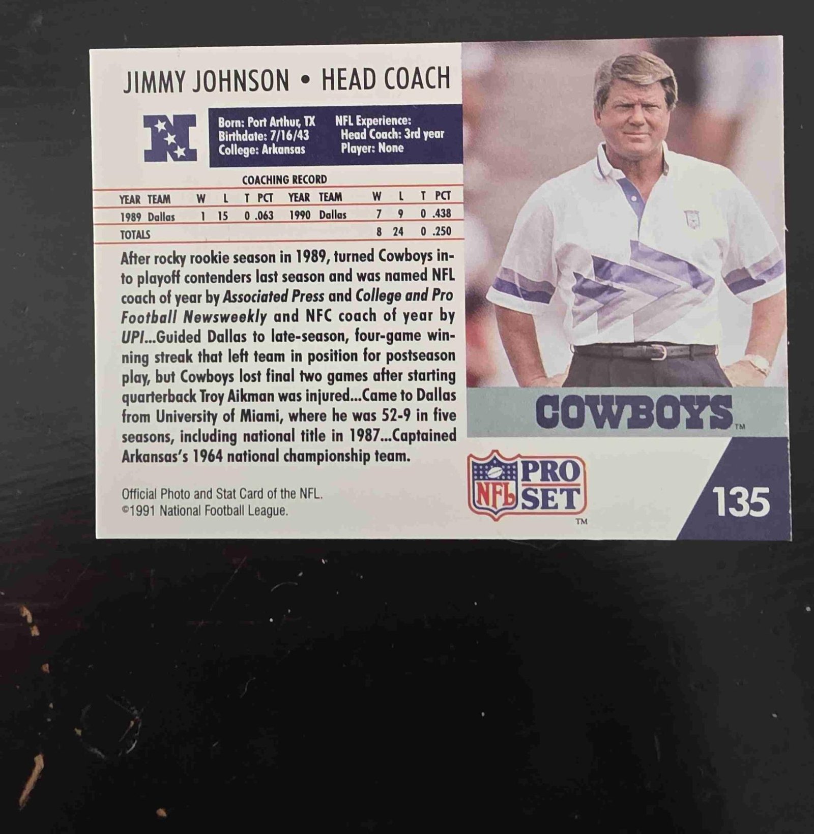 Bulk NFL Card 017 back