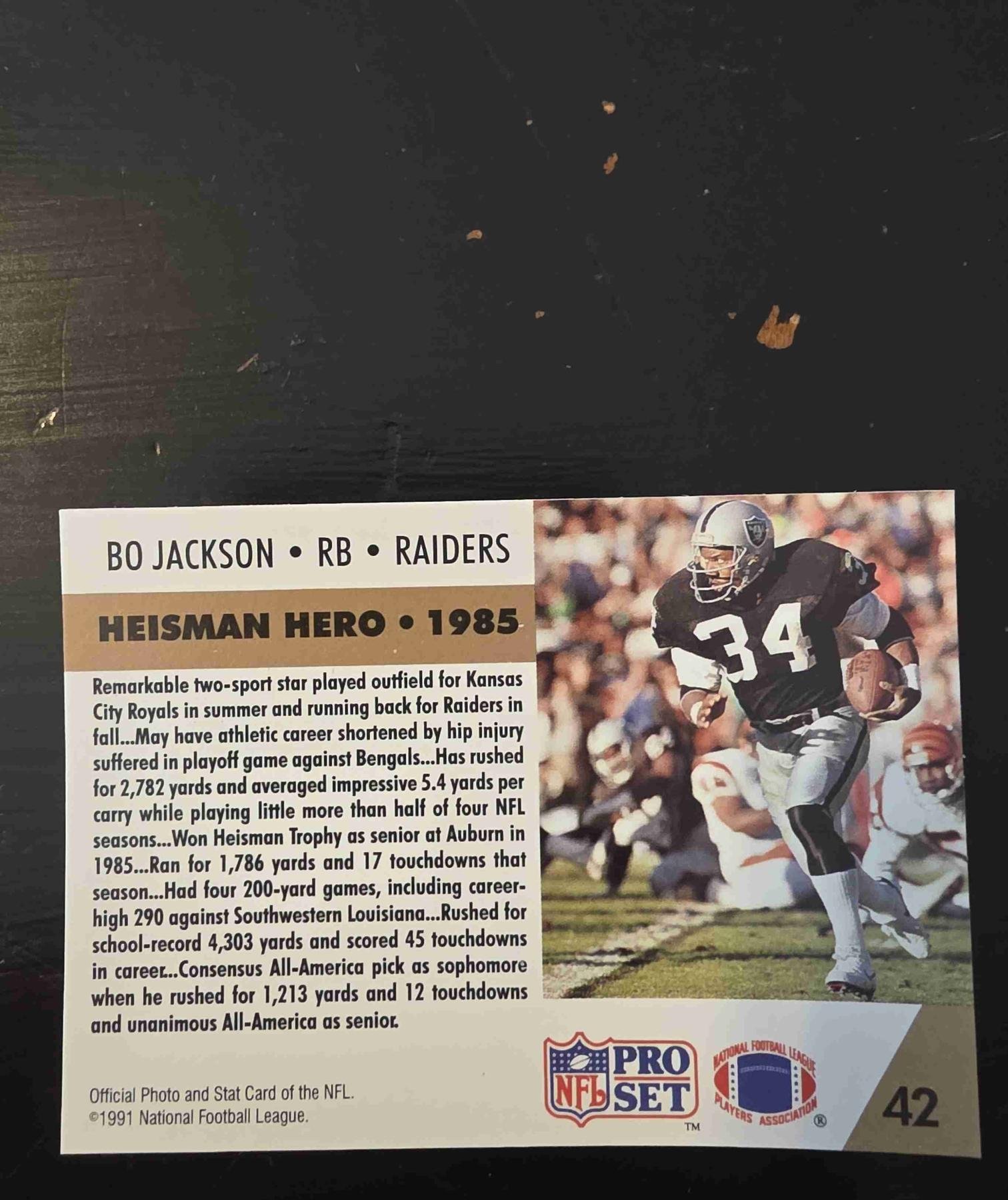 Bulk NFL Card 023 back
