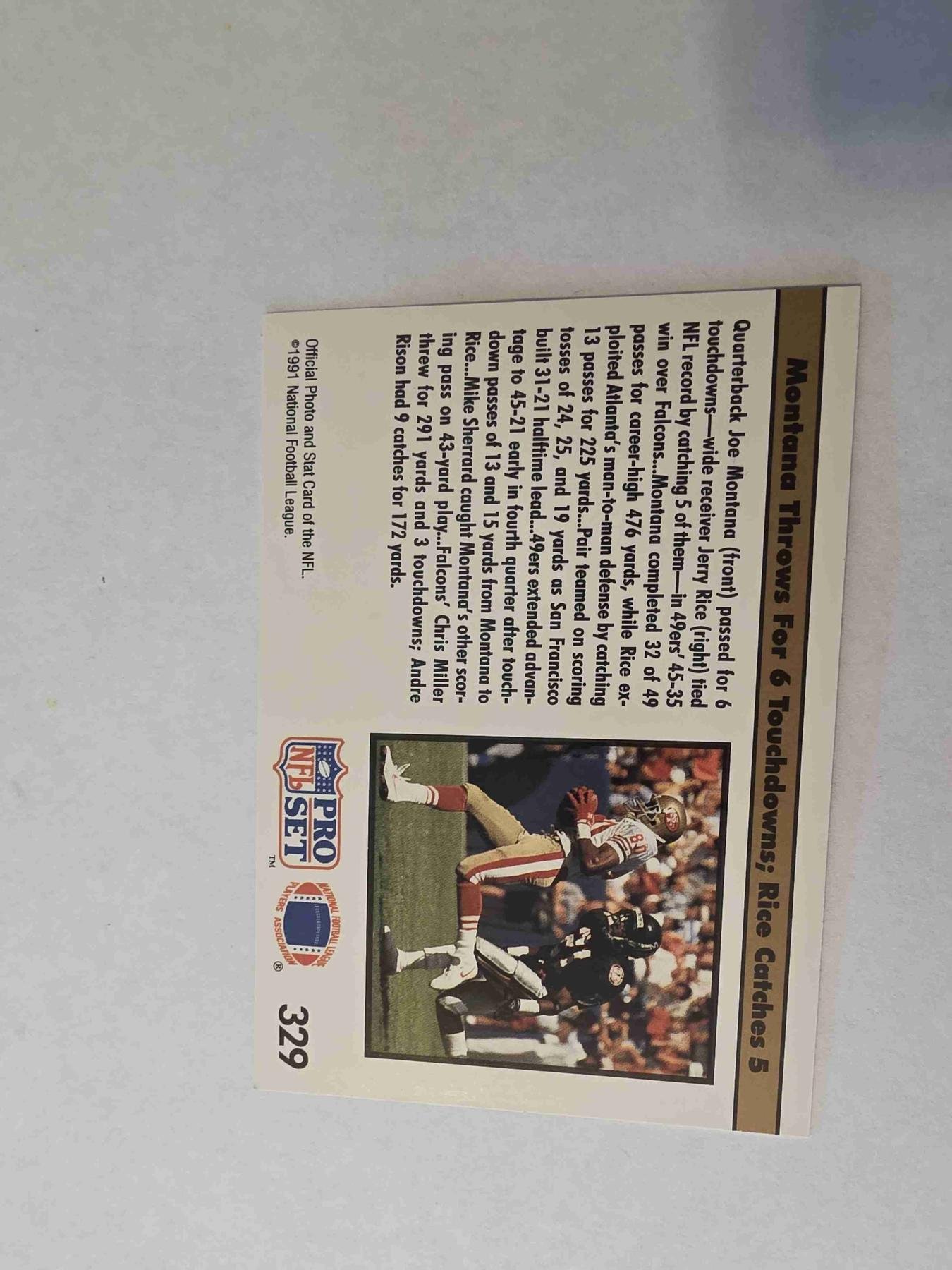 Bulk NFL Card 025 back