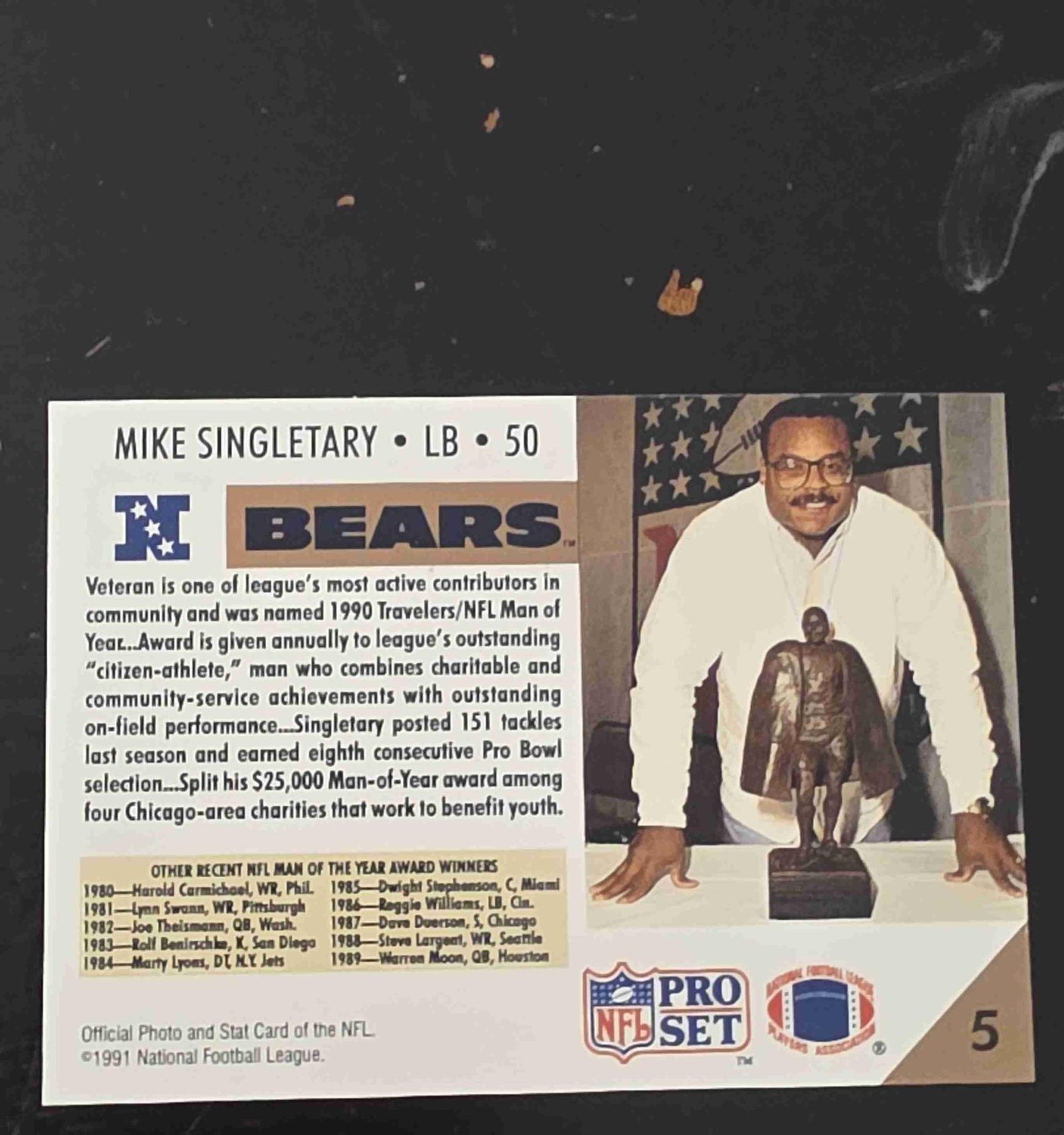 Bulk NFL Card 027 back