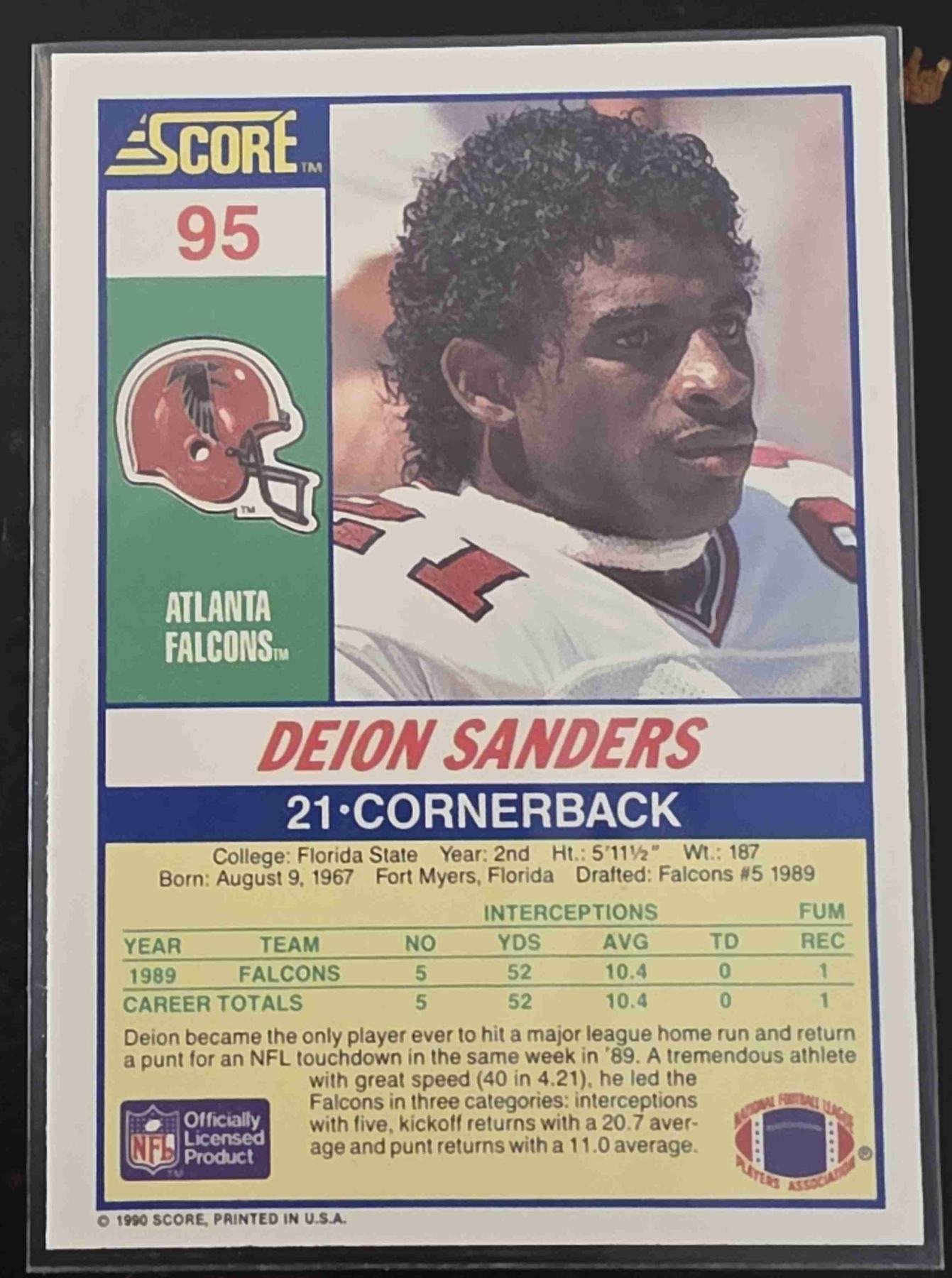 Bulk NFL Card 039 back