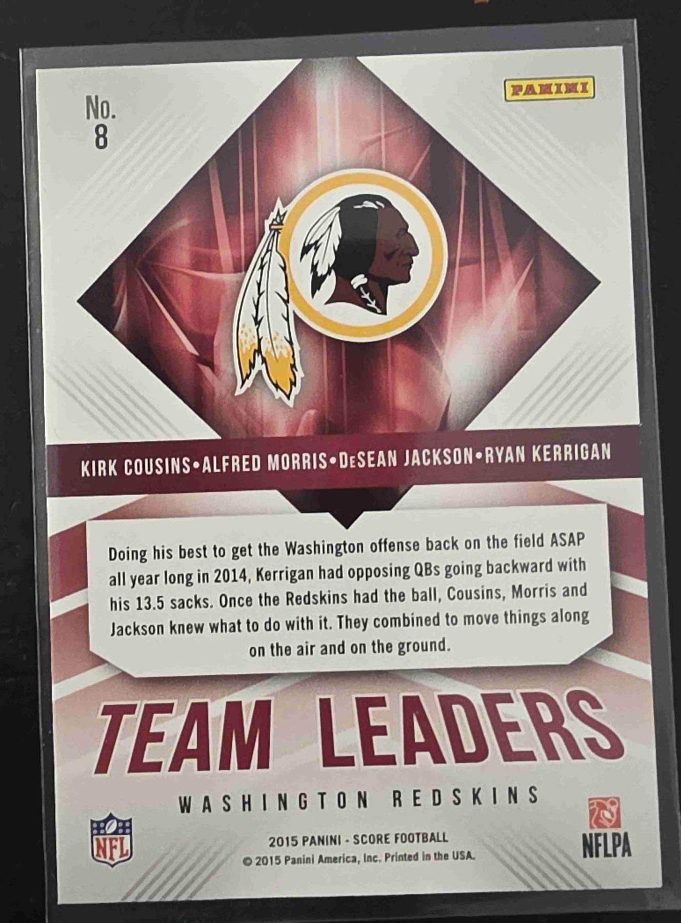 Bulk NFL Card 042 back