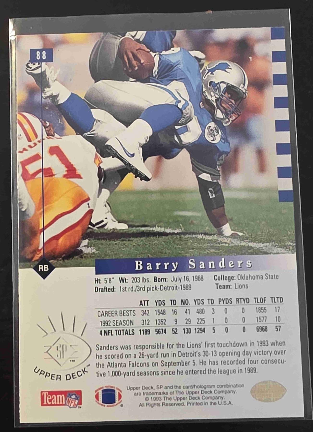 Bulk NFL Card 044 back