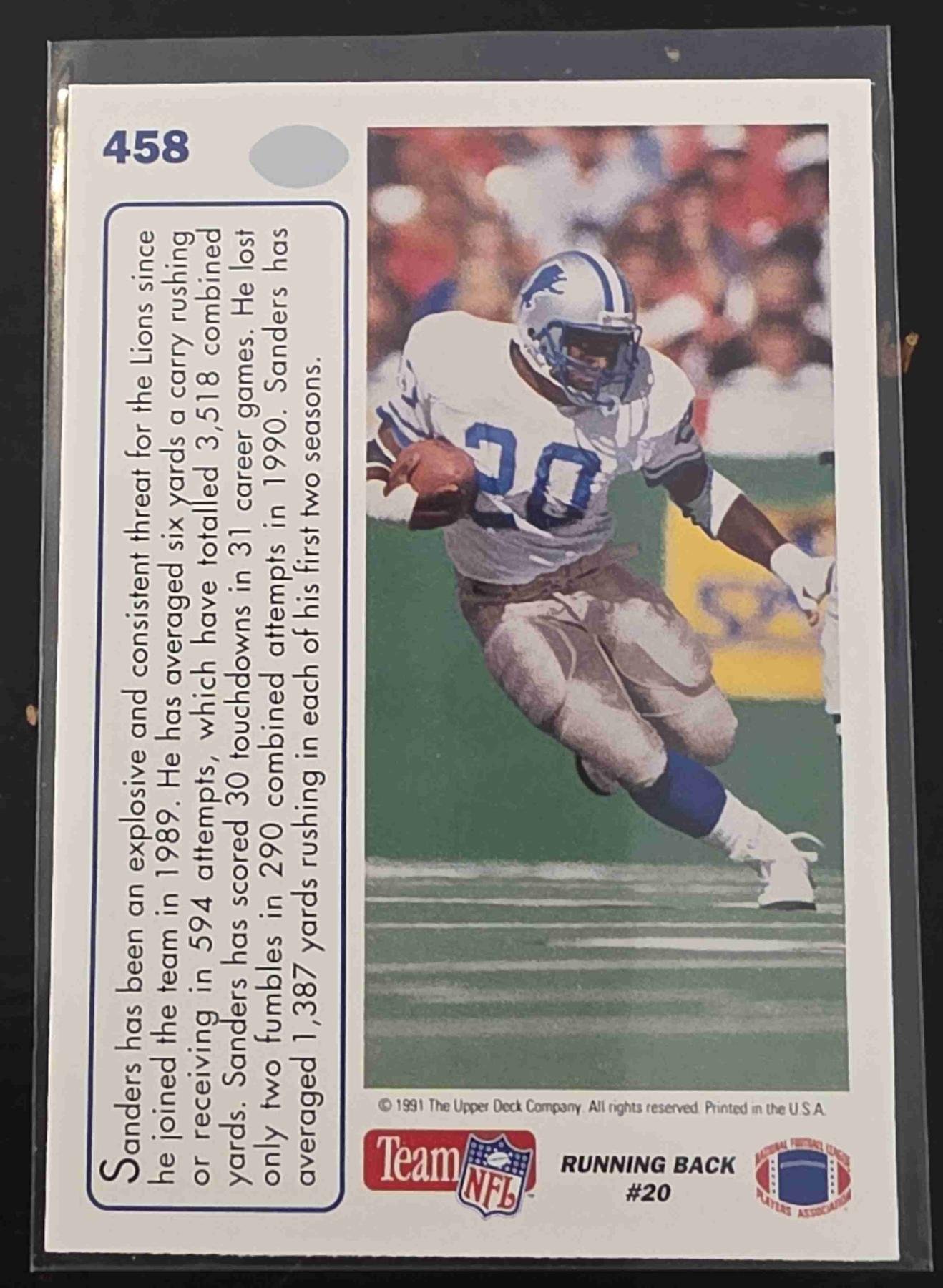 Bulk NFL Card 045 back