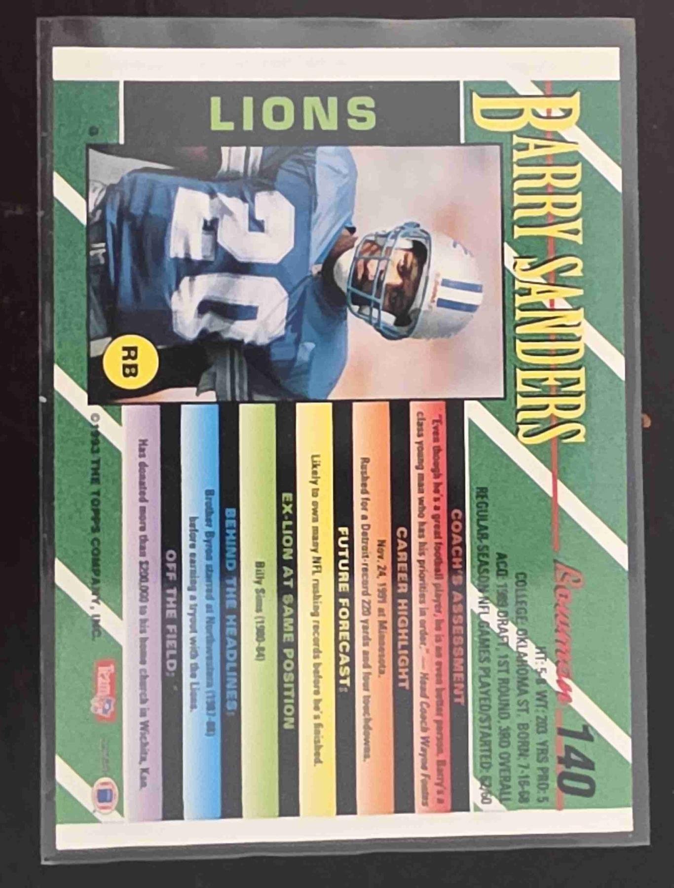 Bulk NFL Card 046 back