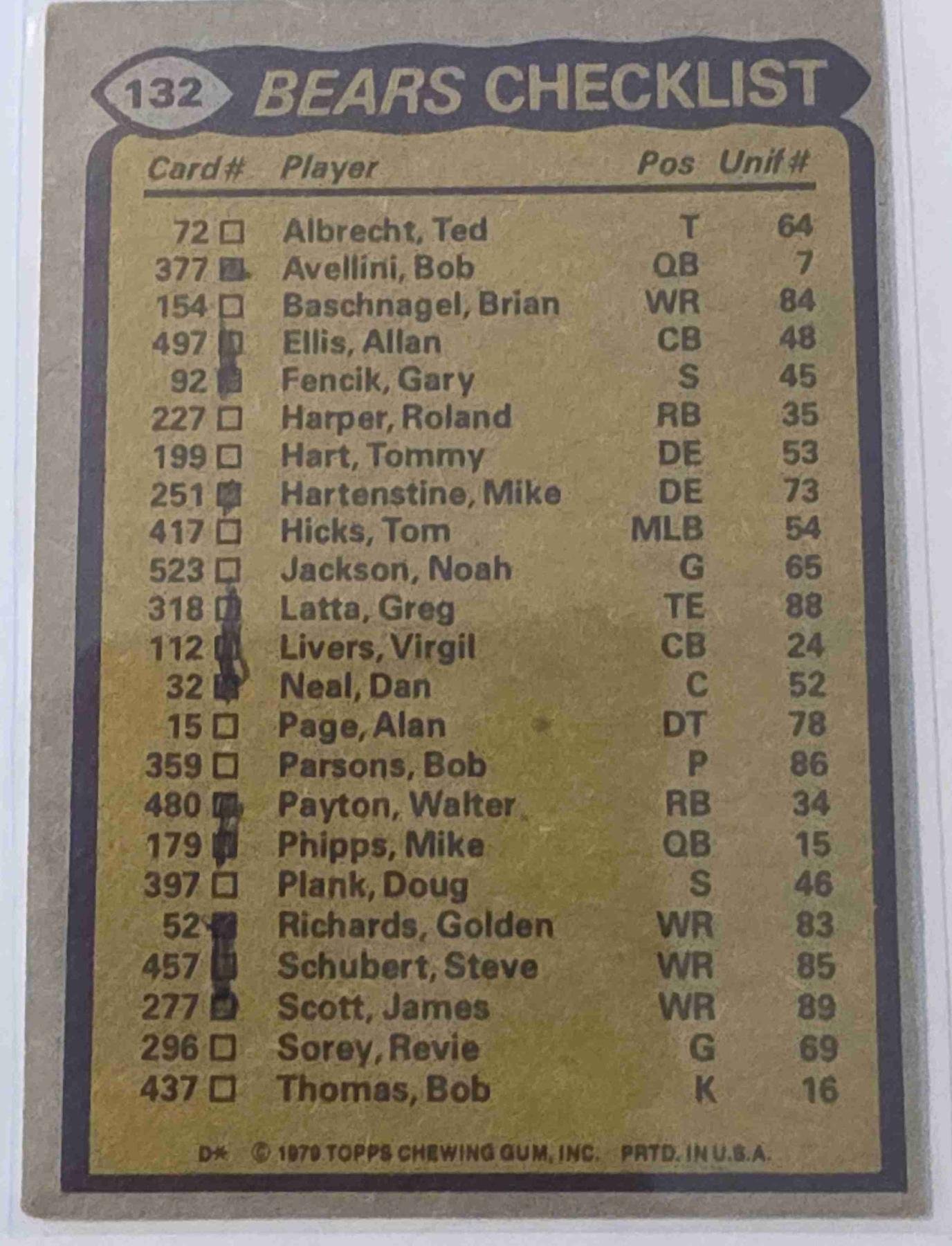 Bulk NFL Card 050 back