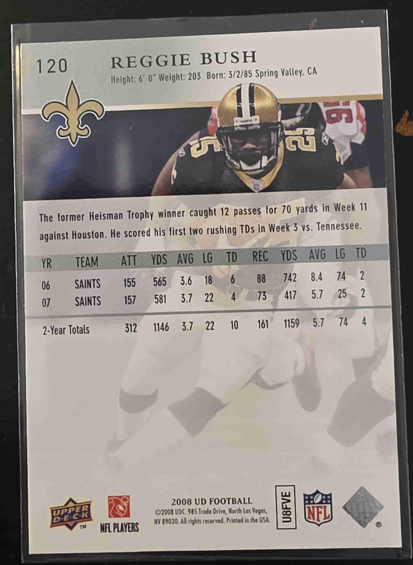 Bulk NFL Card 051 back