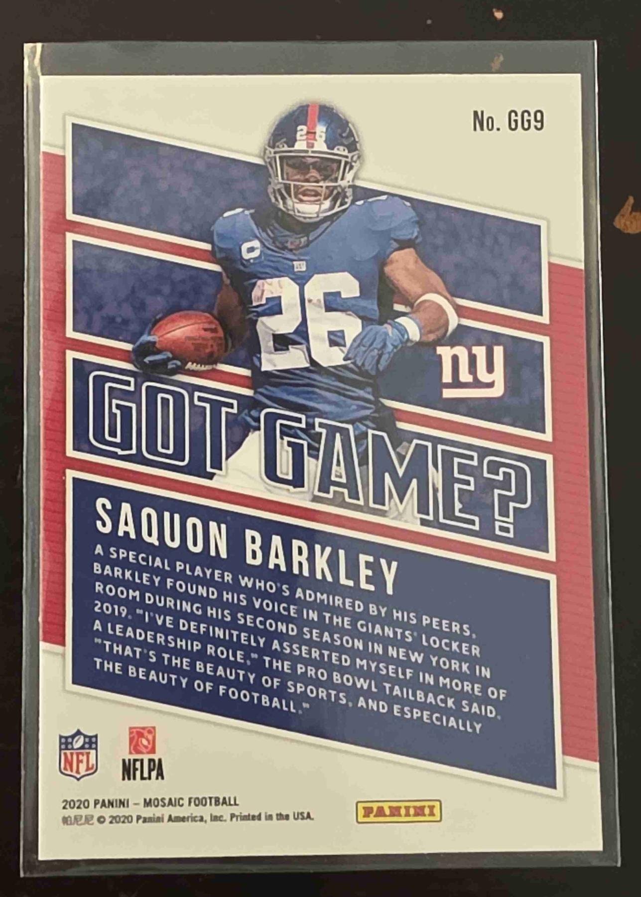Bulk NFL Card 053 back