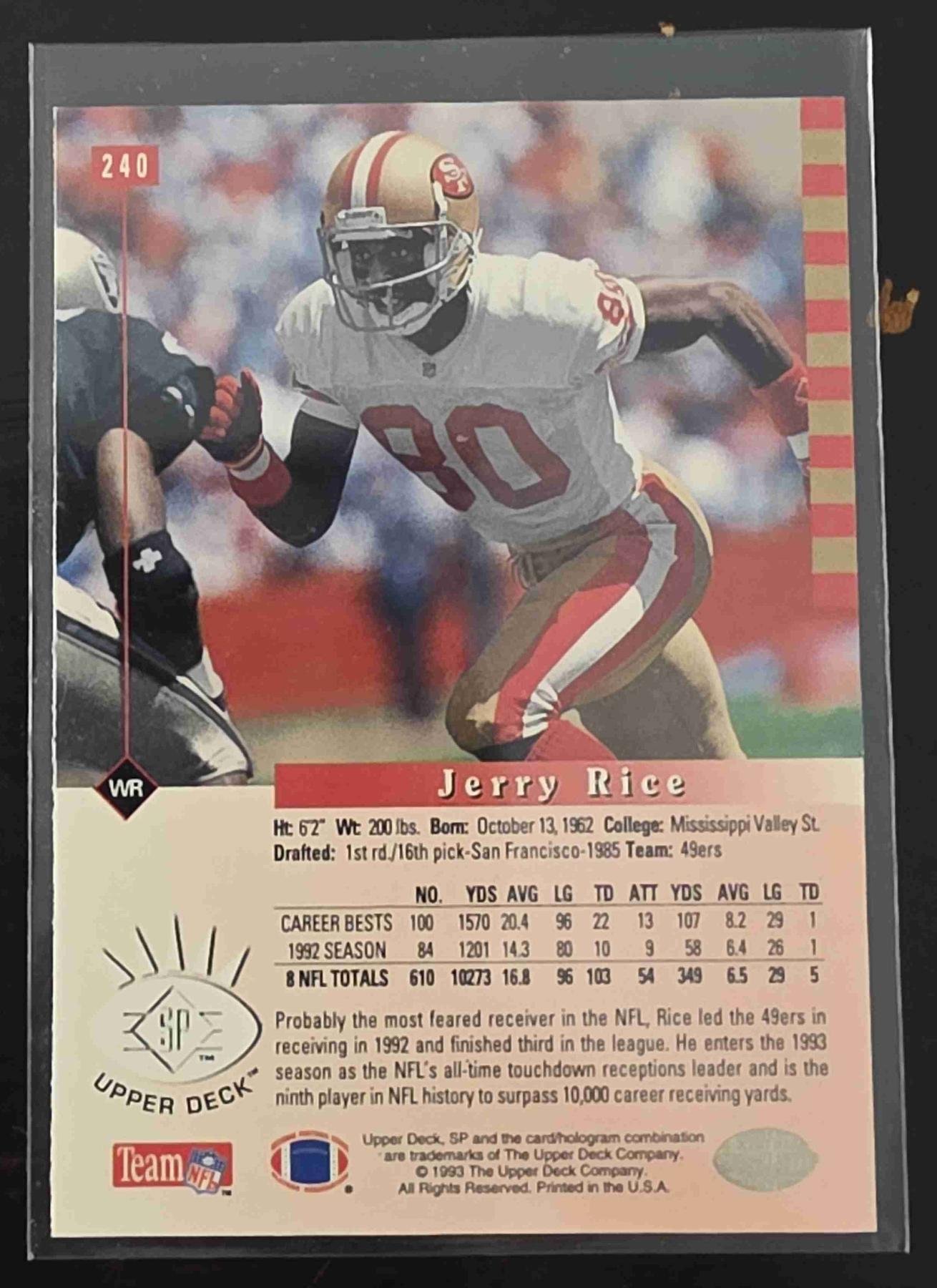 Bulk NFL Card 054 back