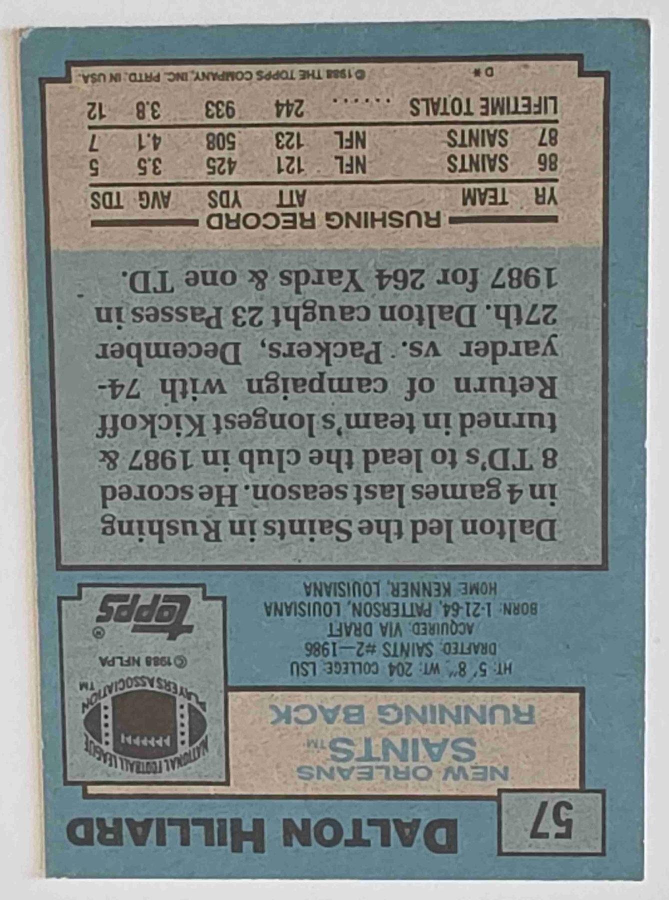 Bulk NFL Card 057 back