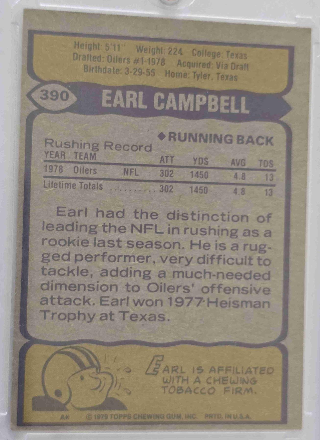 Bulk NFL Card 063 back
