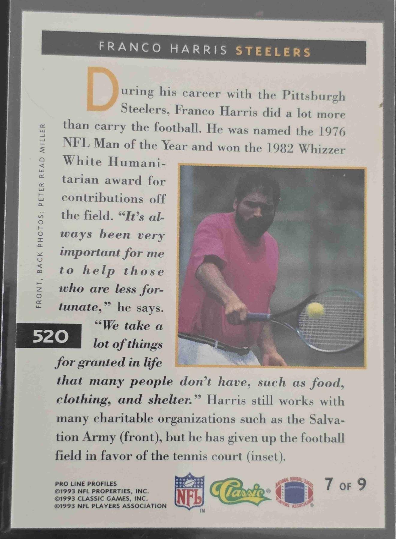 Bulk NFL Card 066 back