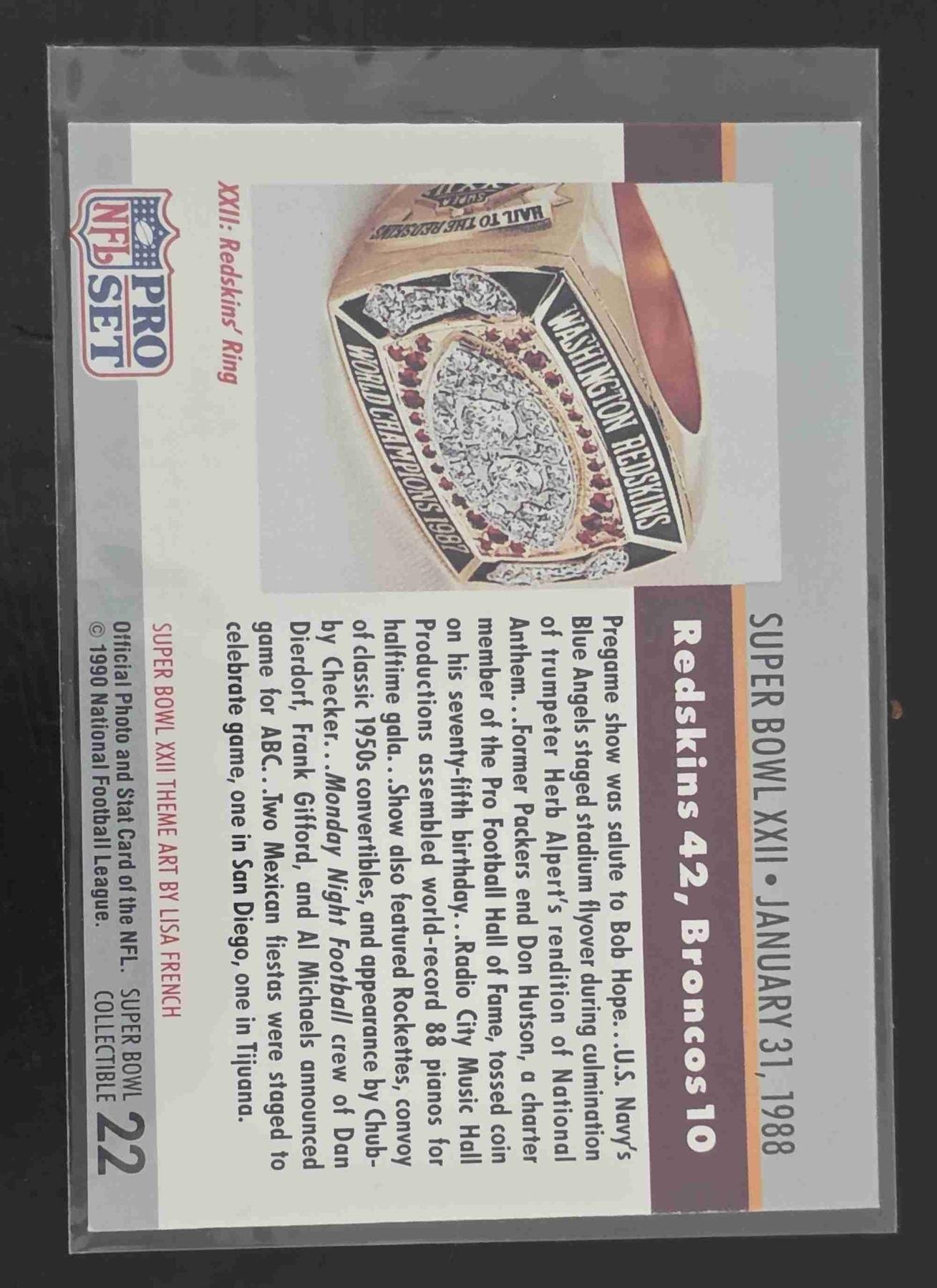 Bulk NFL Card 074 back