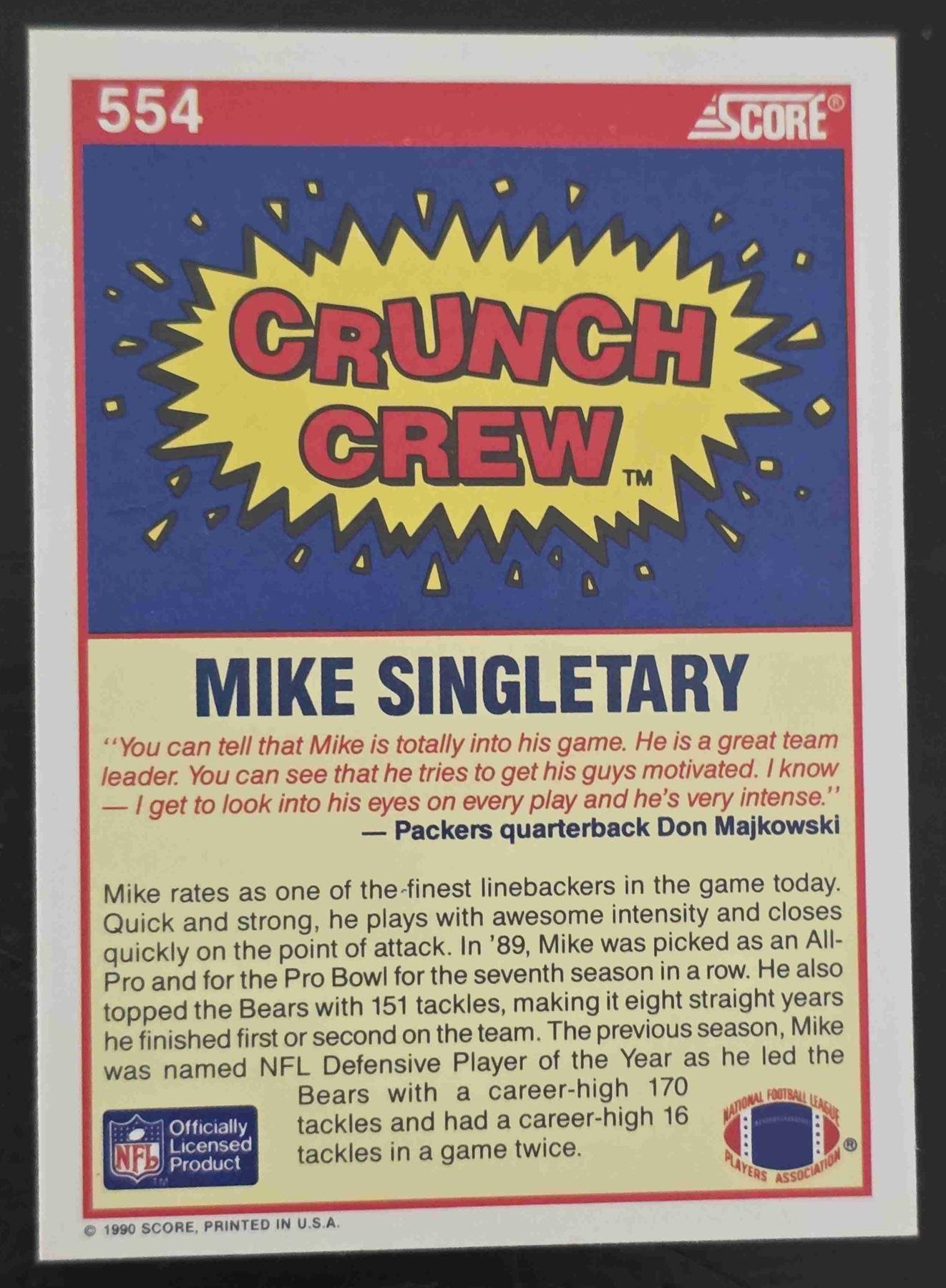 Bulk NFL Card 078 back