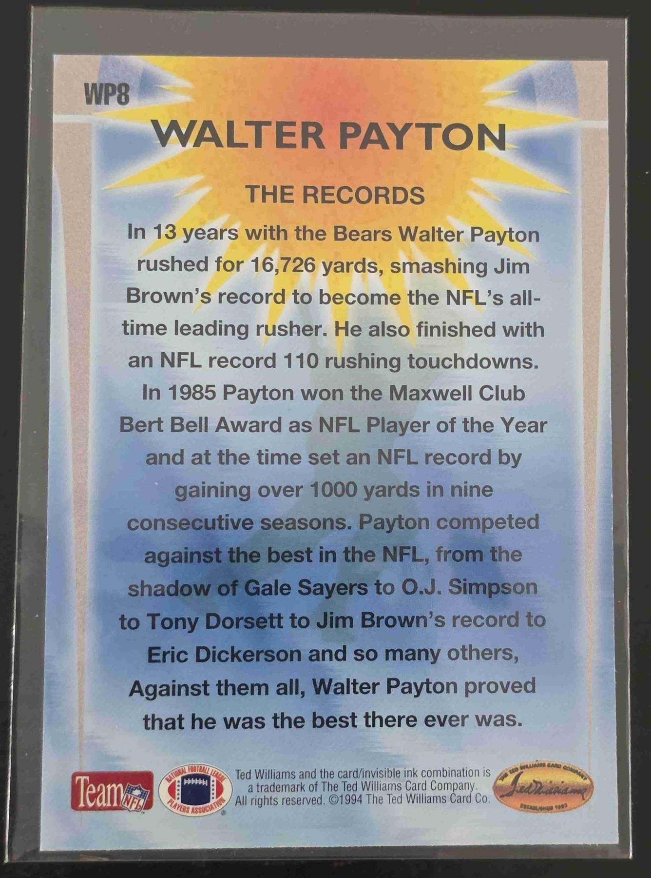 Bulk NFL Card 081 back