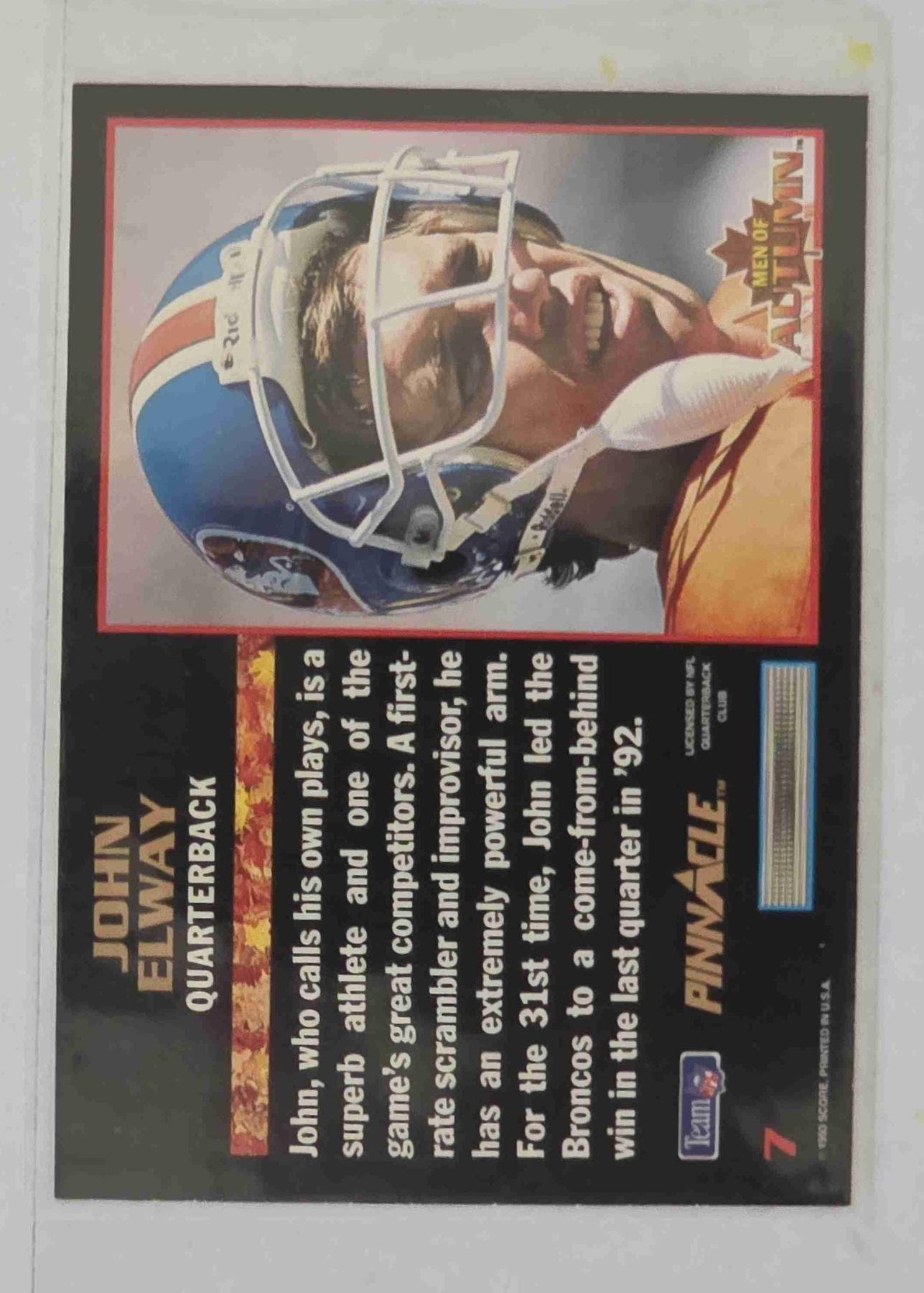Bulk NFL Card 093 back