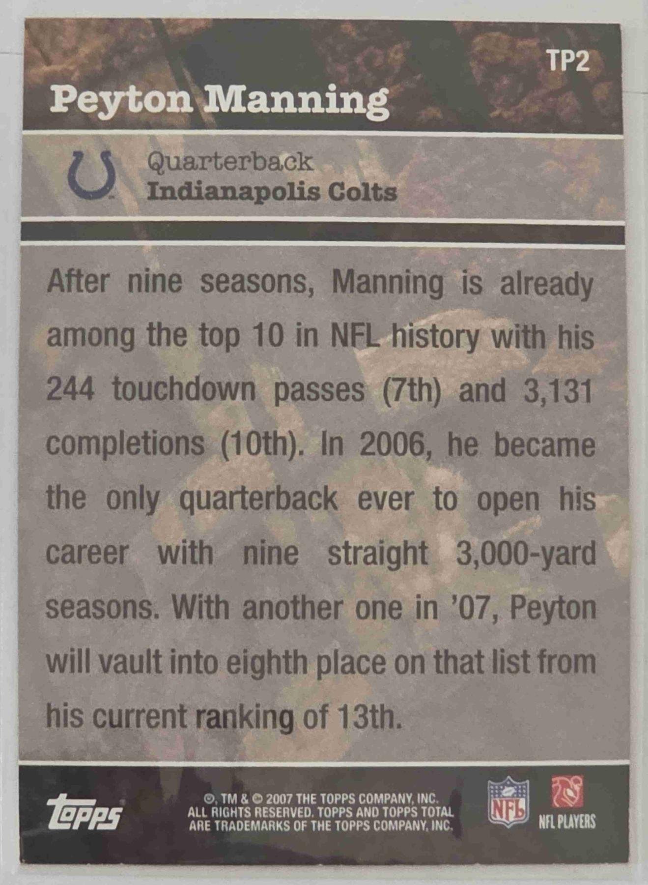 Bulk NFL Card 098 back