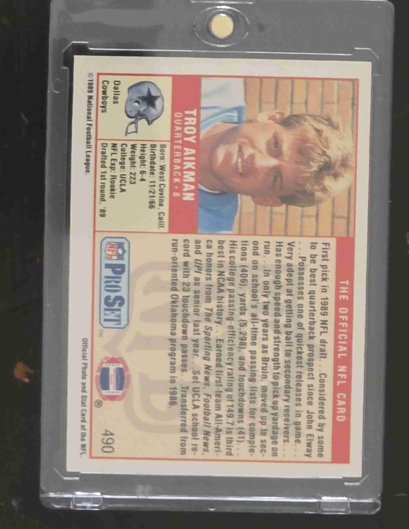 Bulk NFL Card 099 back