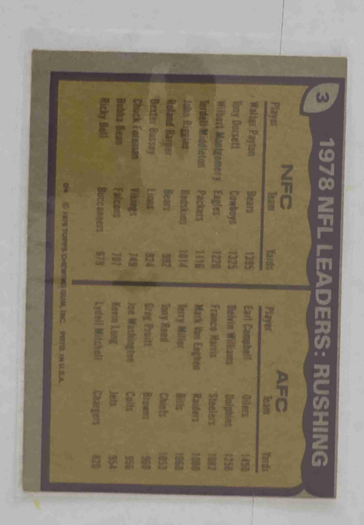 Bulk NFL Card 100 back