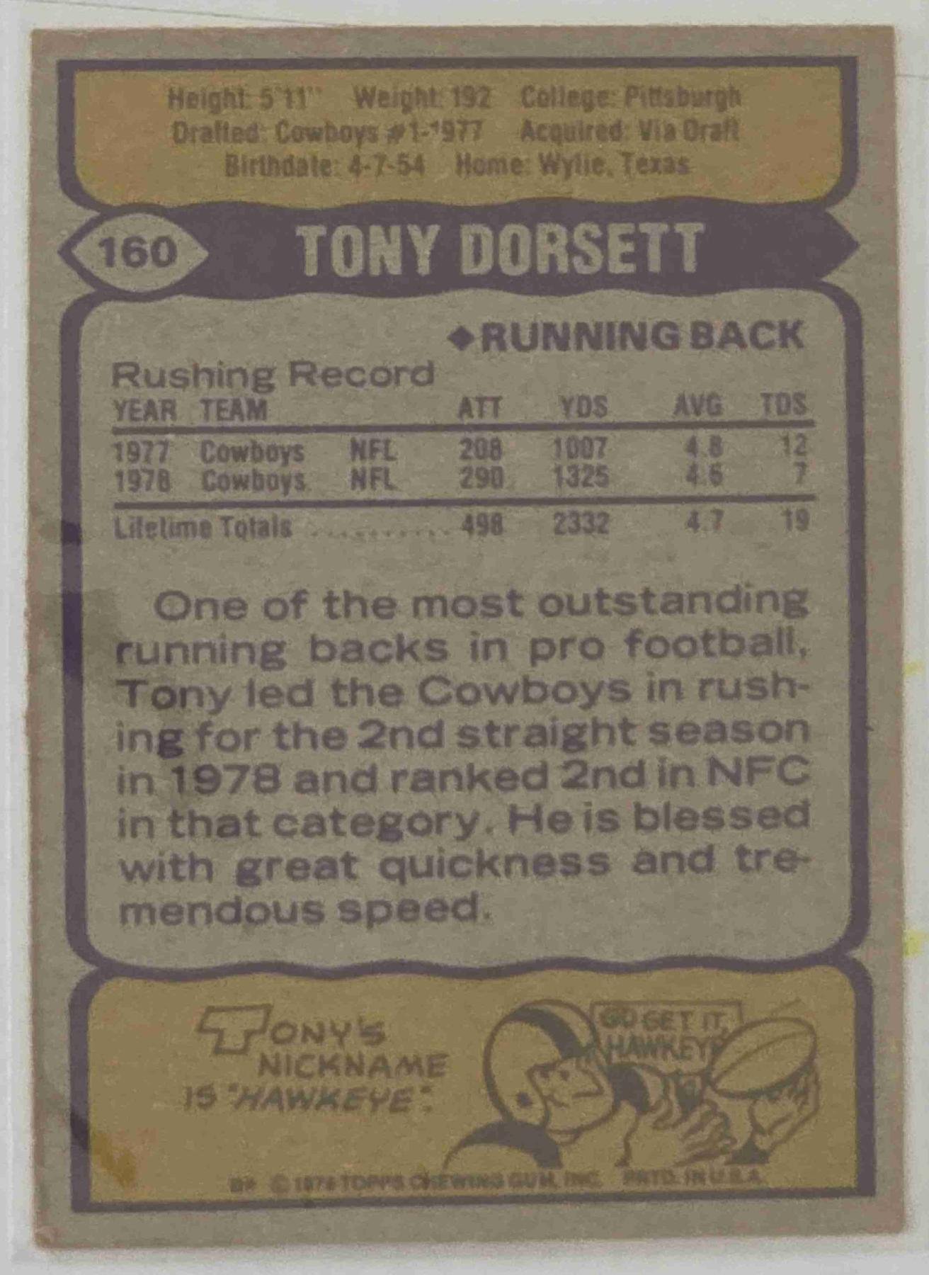 Bulk NFL Card 105 back