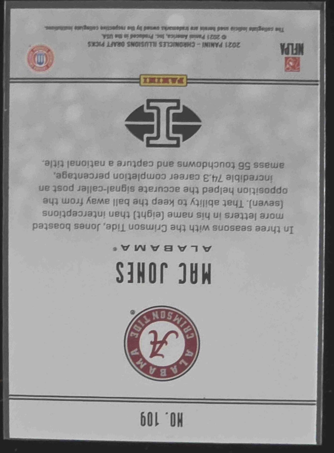 Bulk NFL Card 111 back