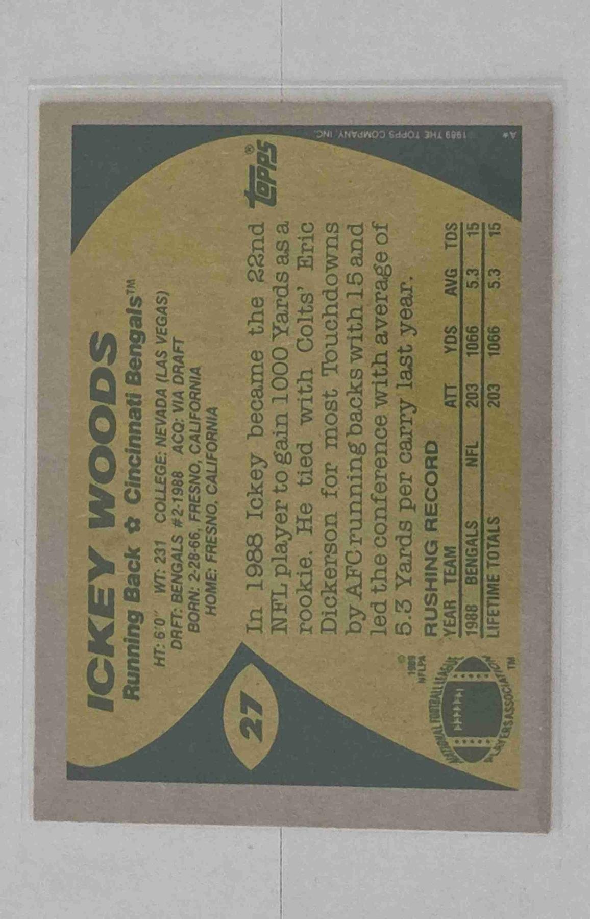 Bulk NFL Card 117 back