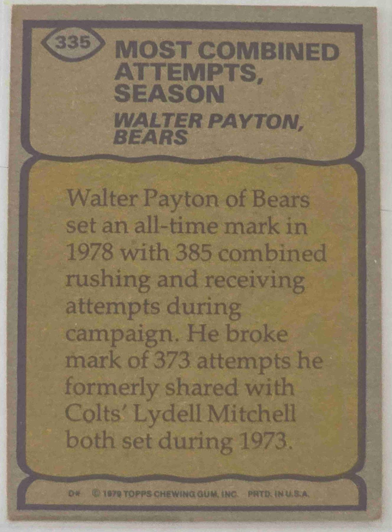 Bulk NFL Card 119 back