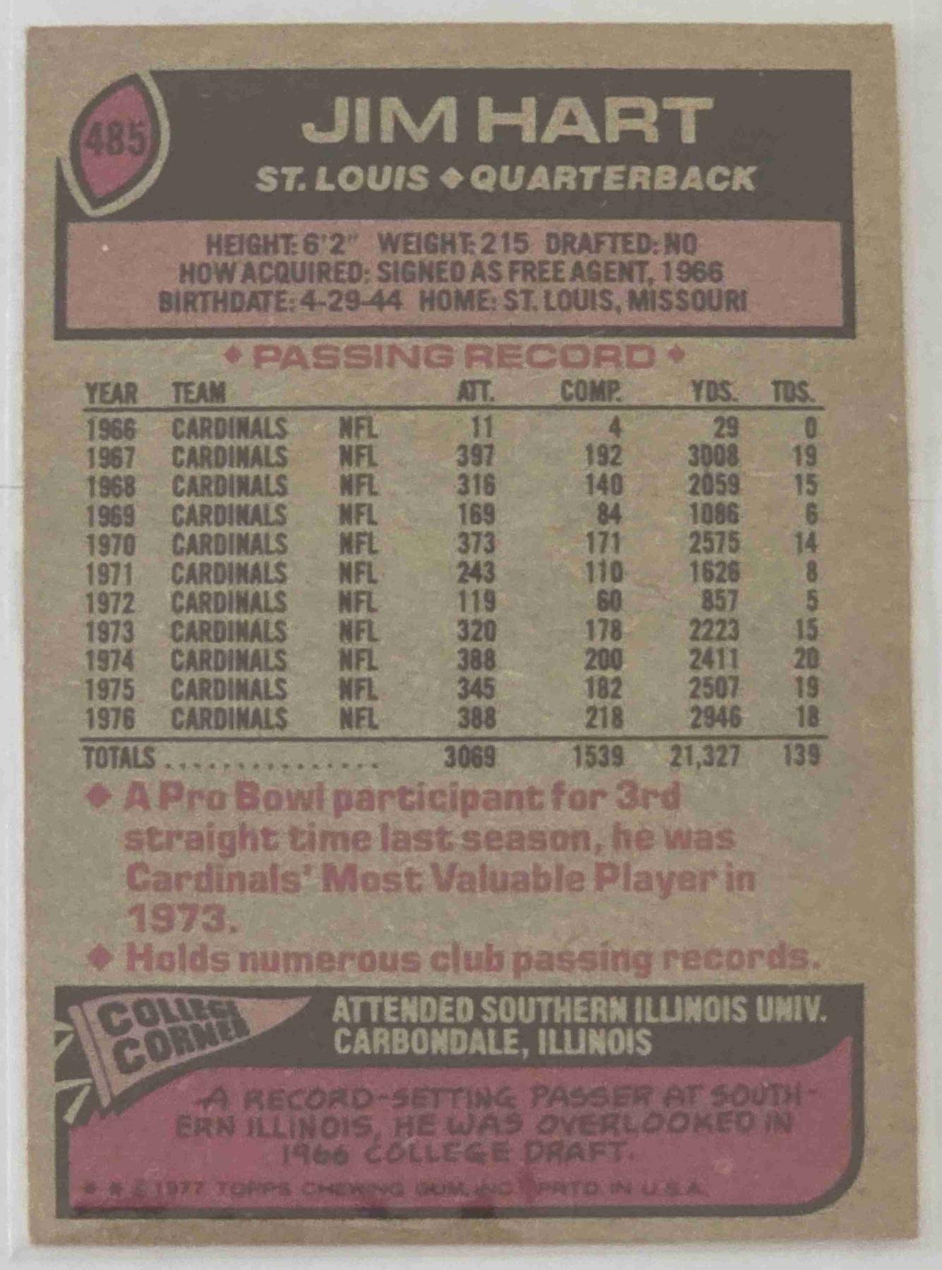 Bulk NFL Card 121 back