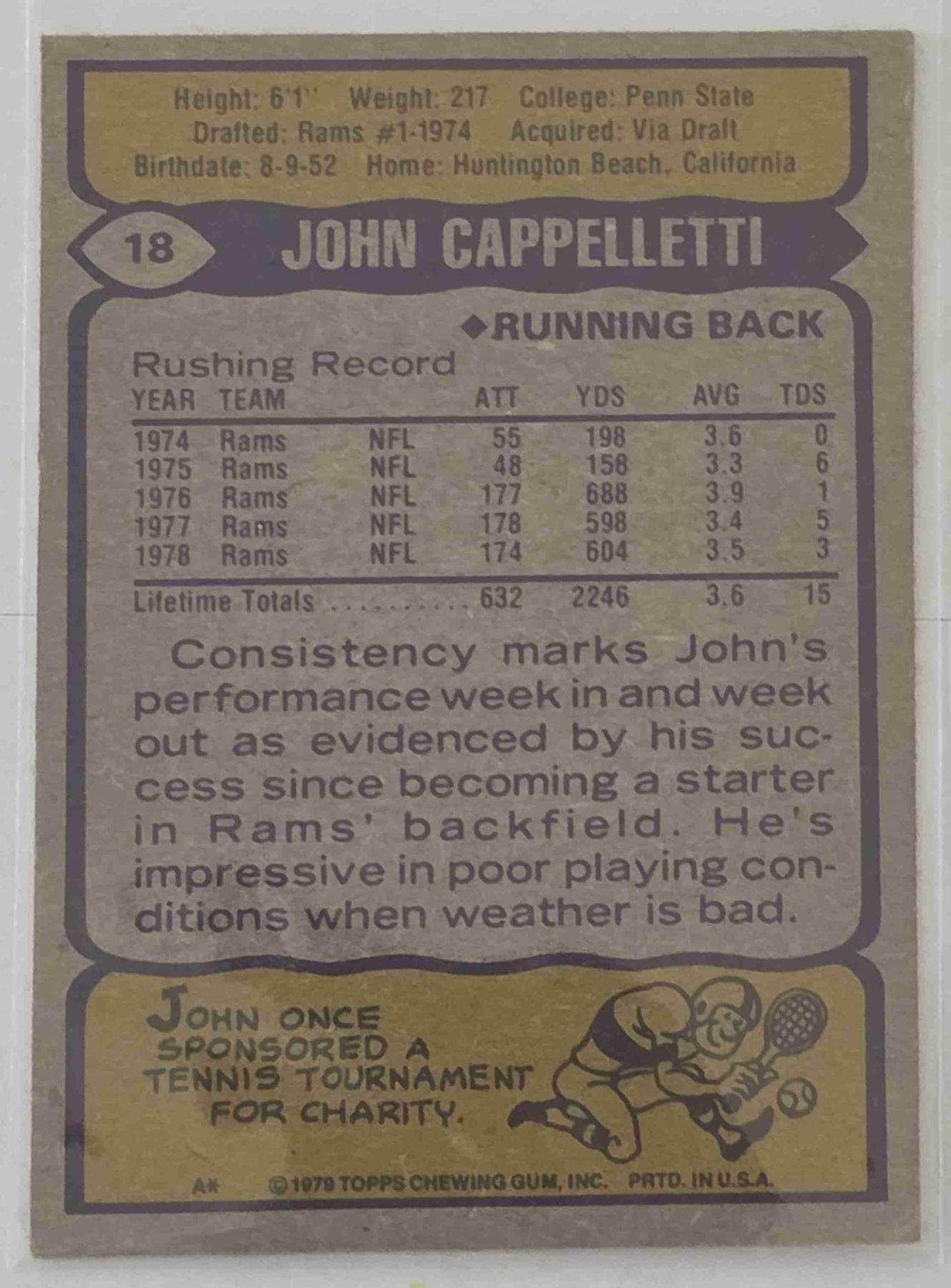 Bulk NFL Card 135 back
