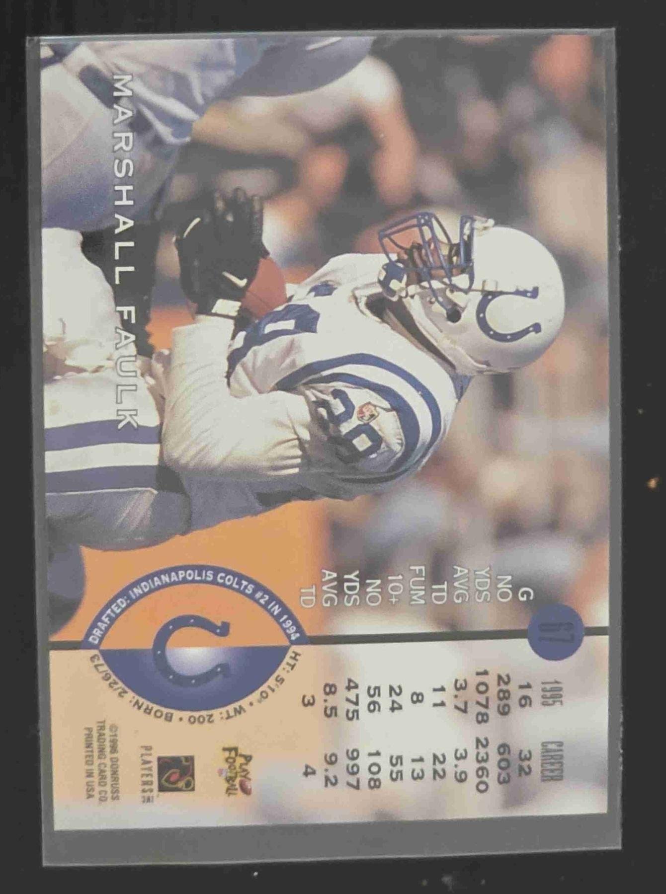 Bulk NFL Card 155 back
