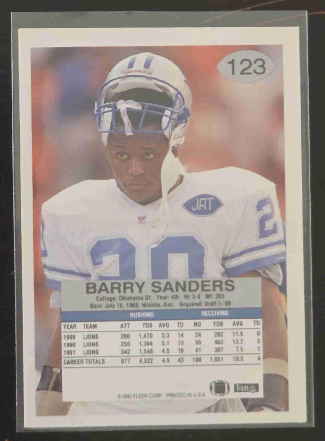 Bulk NFL Card 172 back