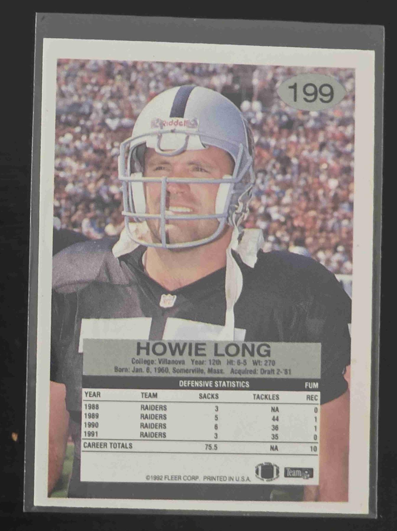 Bulk NFL Card 175 back