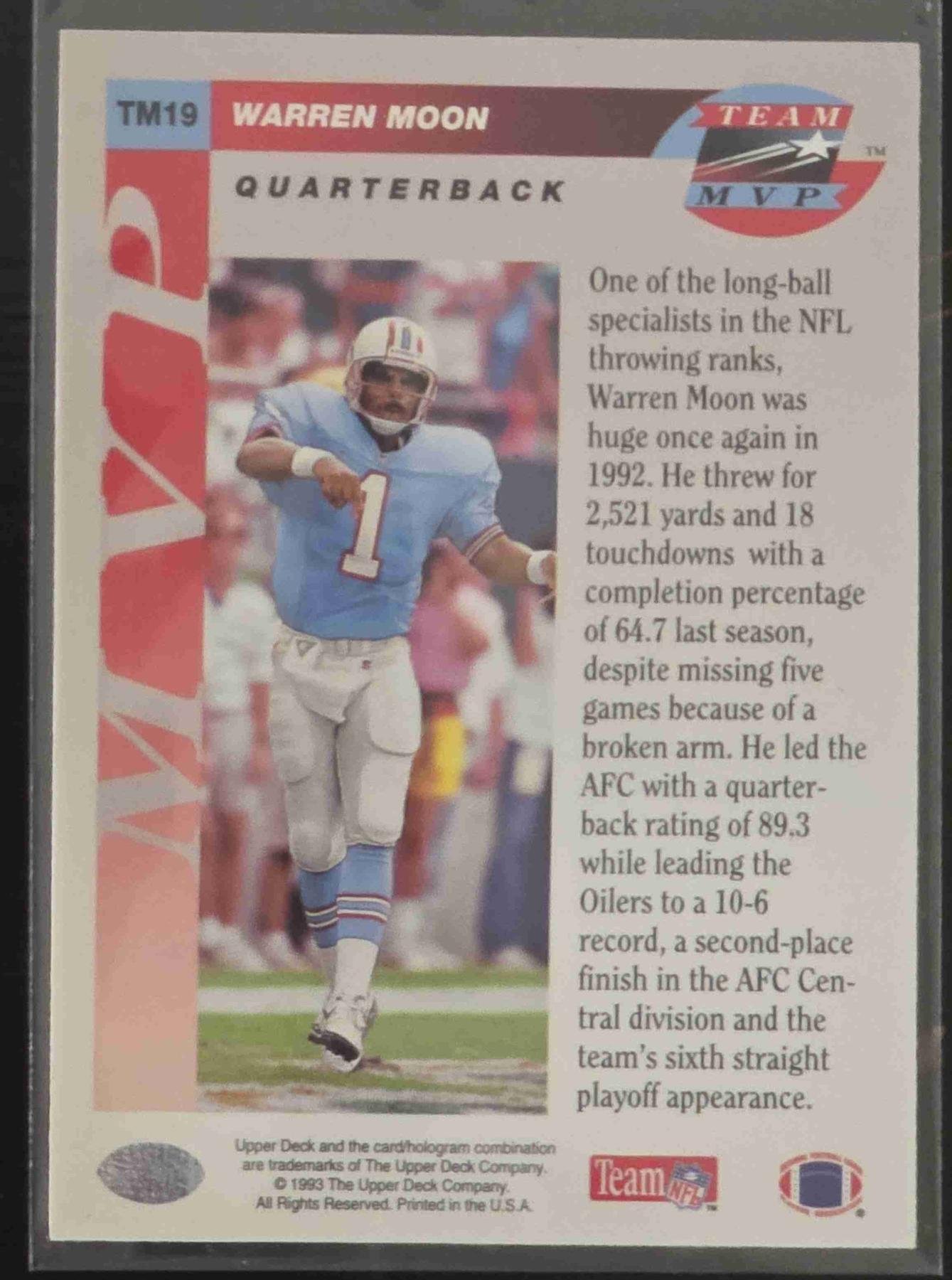 Bulk NFL Card 176 back