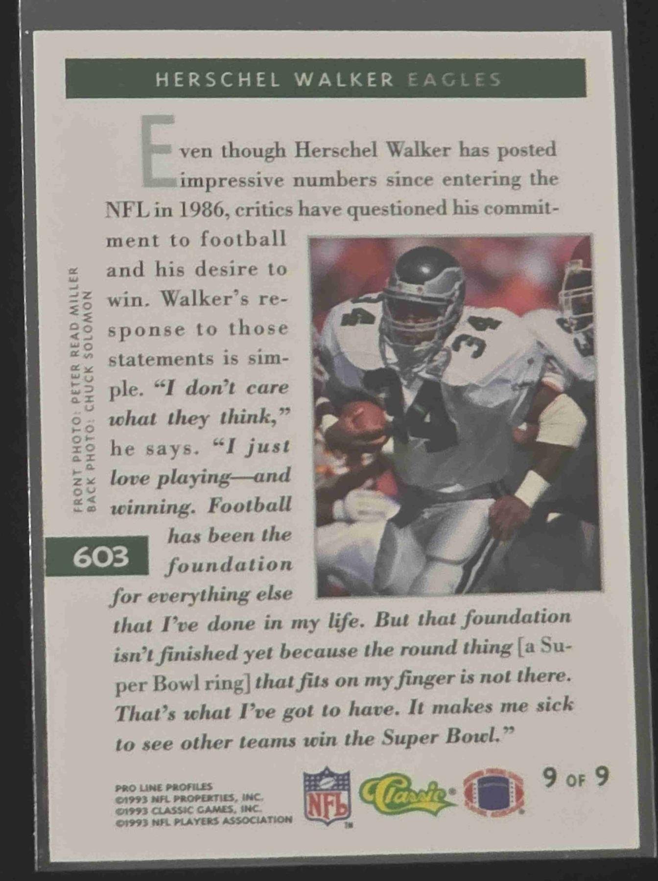 Bulk NFL Card 177 back