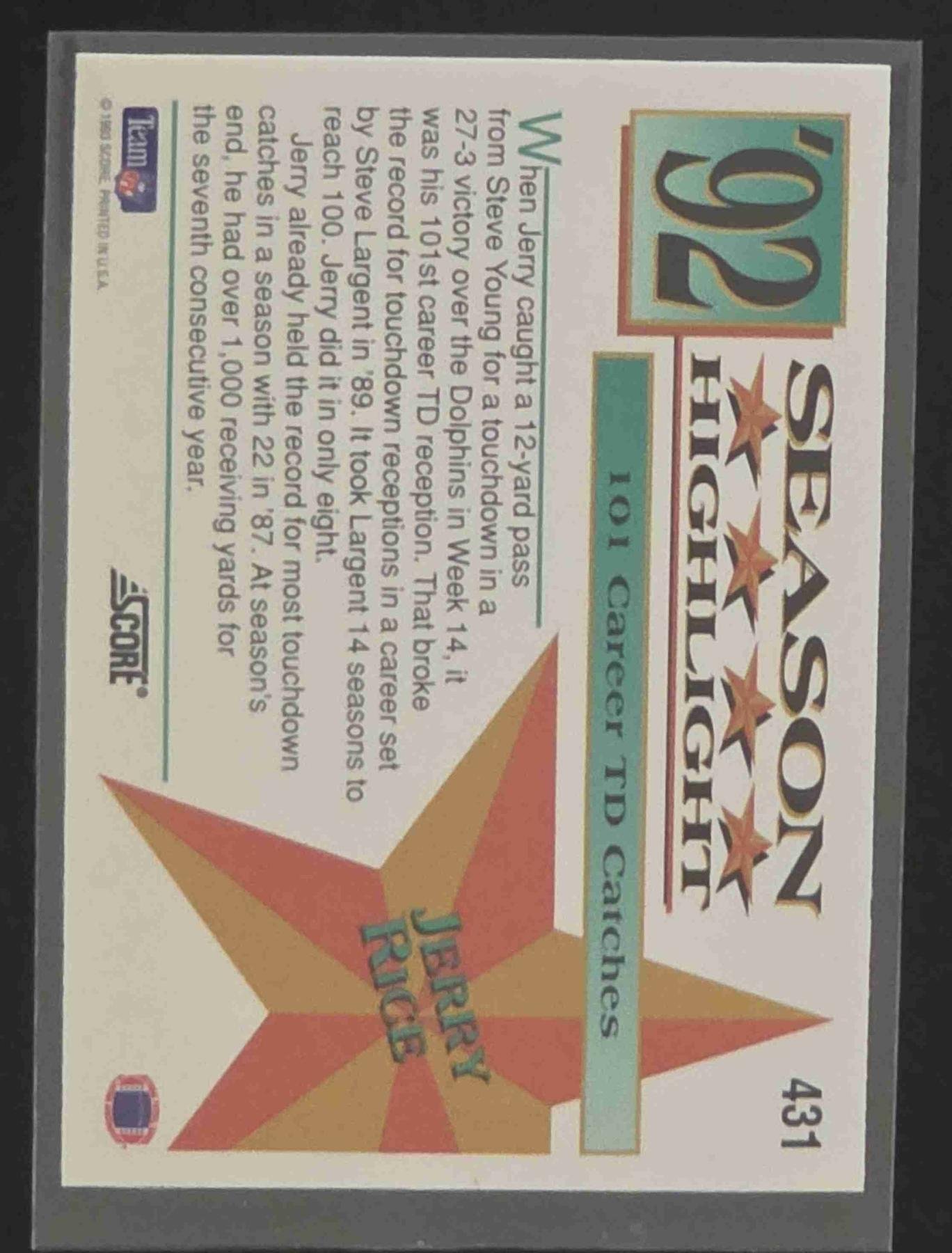 Bulk NFL Card 194 back
