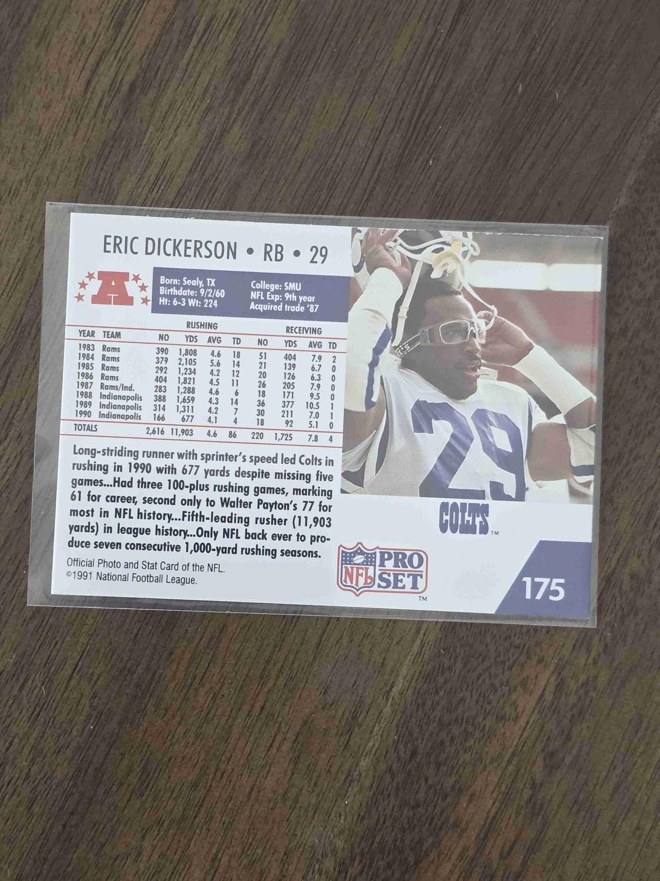 Bulk NFL Card 200 back