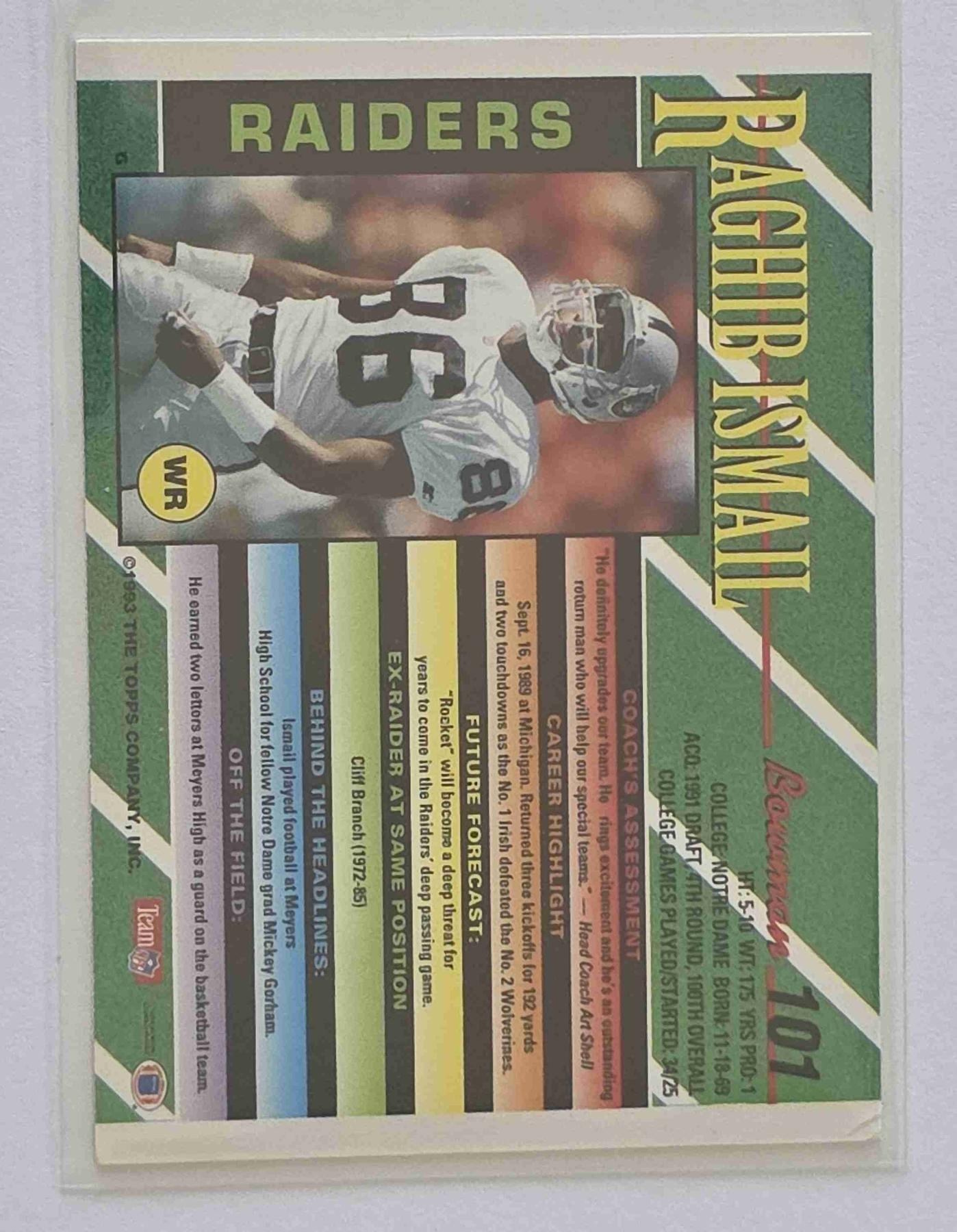 Bulk NFL Card 209 back