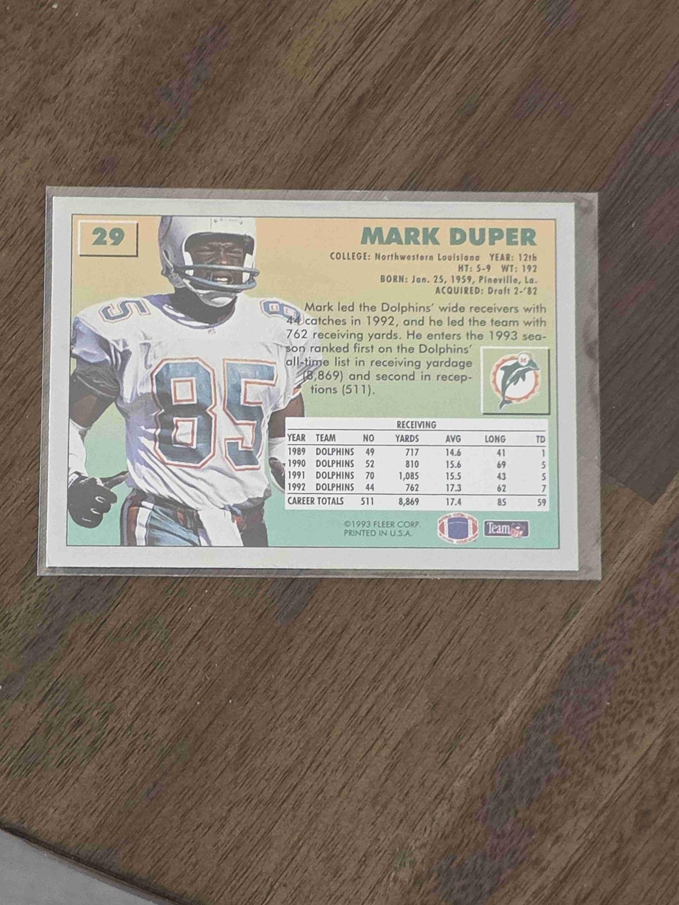Bulk NFL Card 215 back
