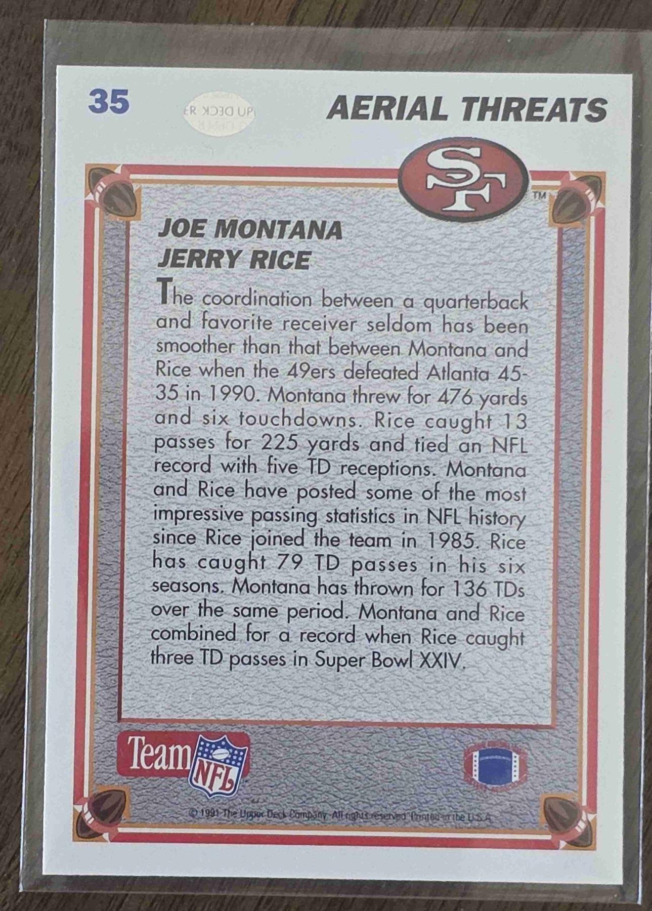 Bulk NFL Card 223 back