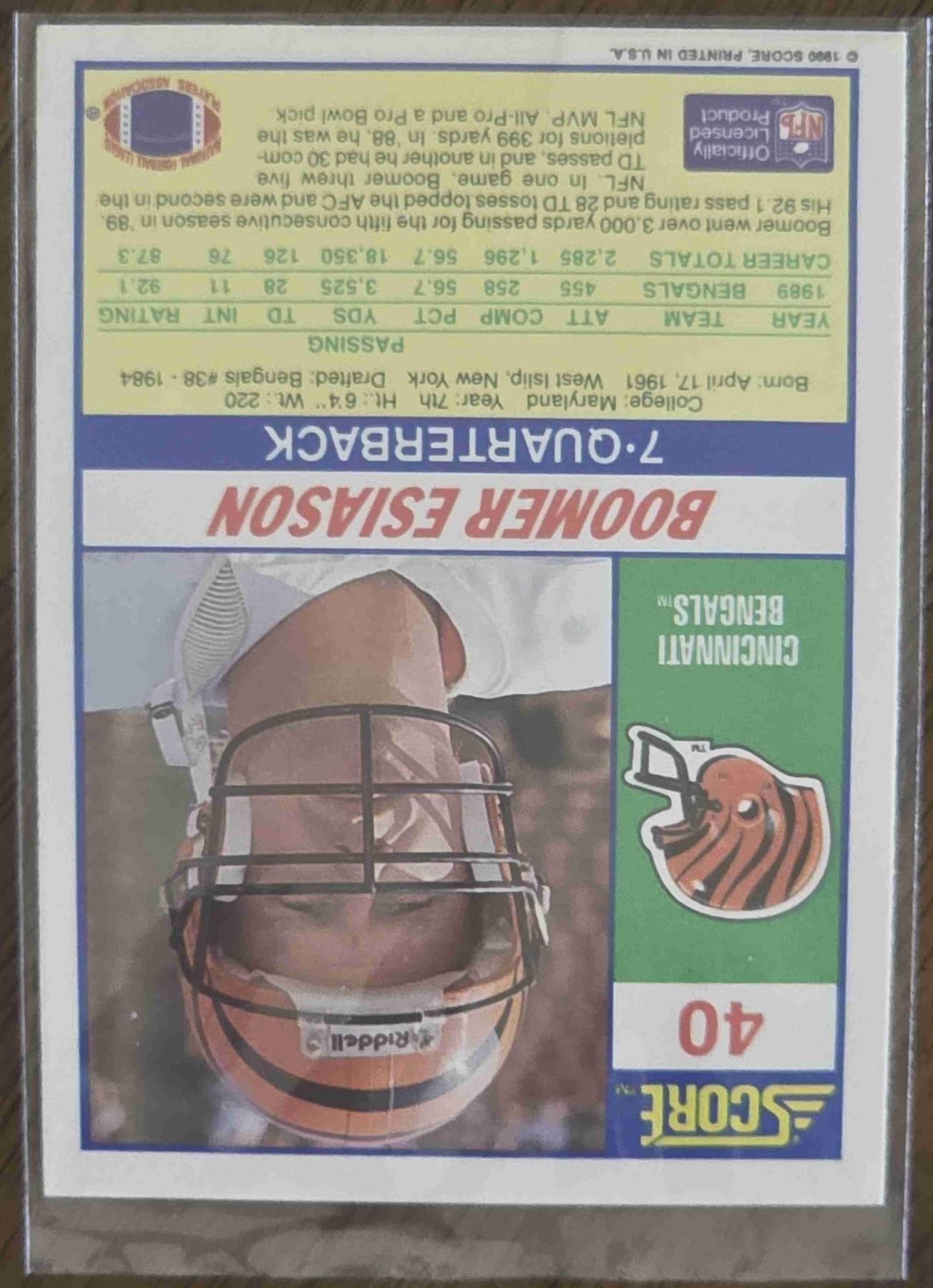 Bulk NFL Card 228 back