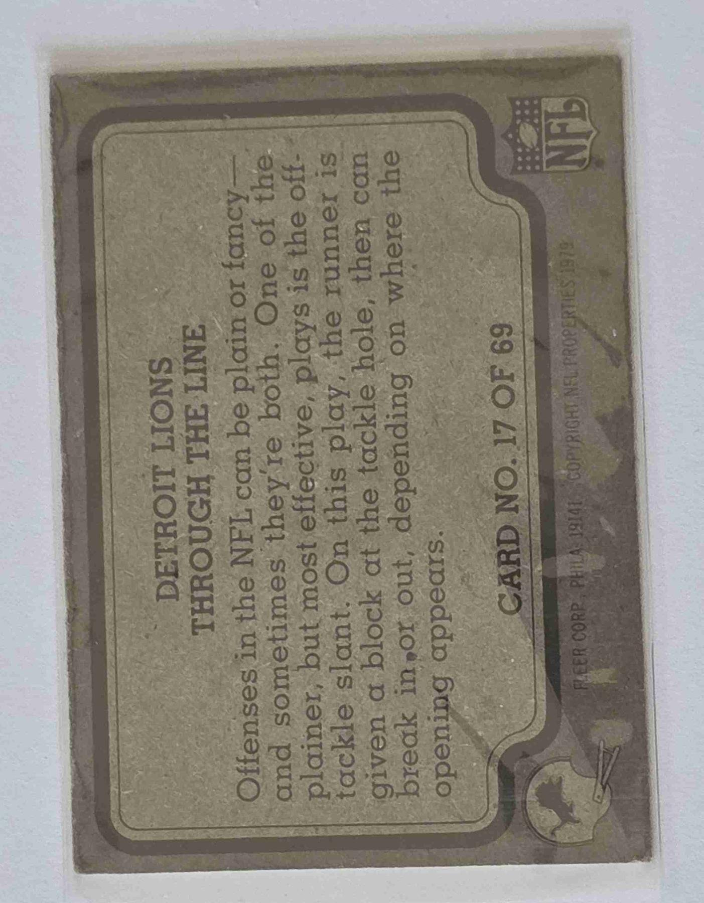 Bulk NFL Card 236 back