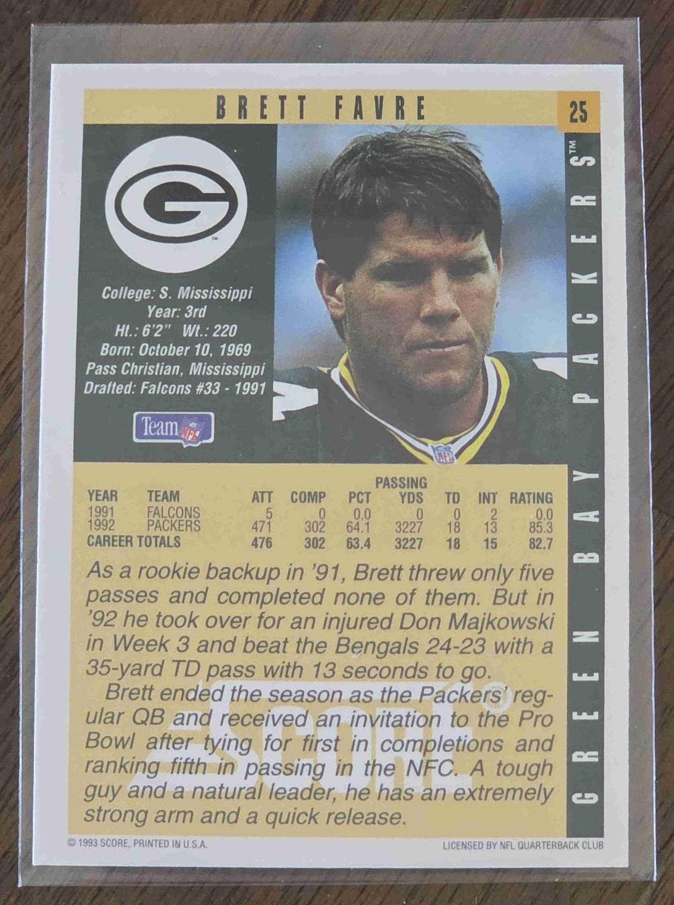 Bulk NFL Card 241 back