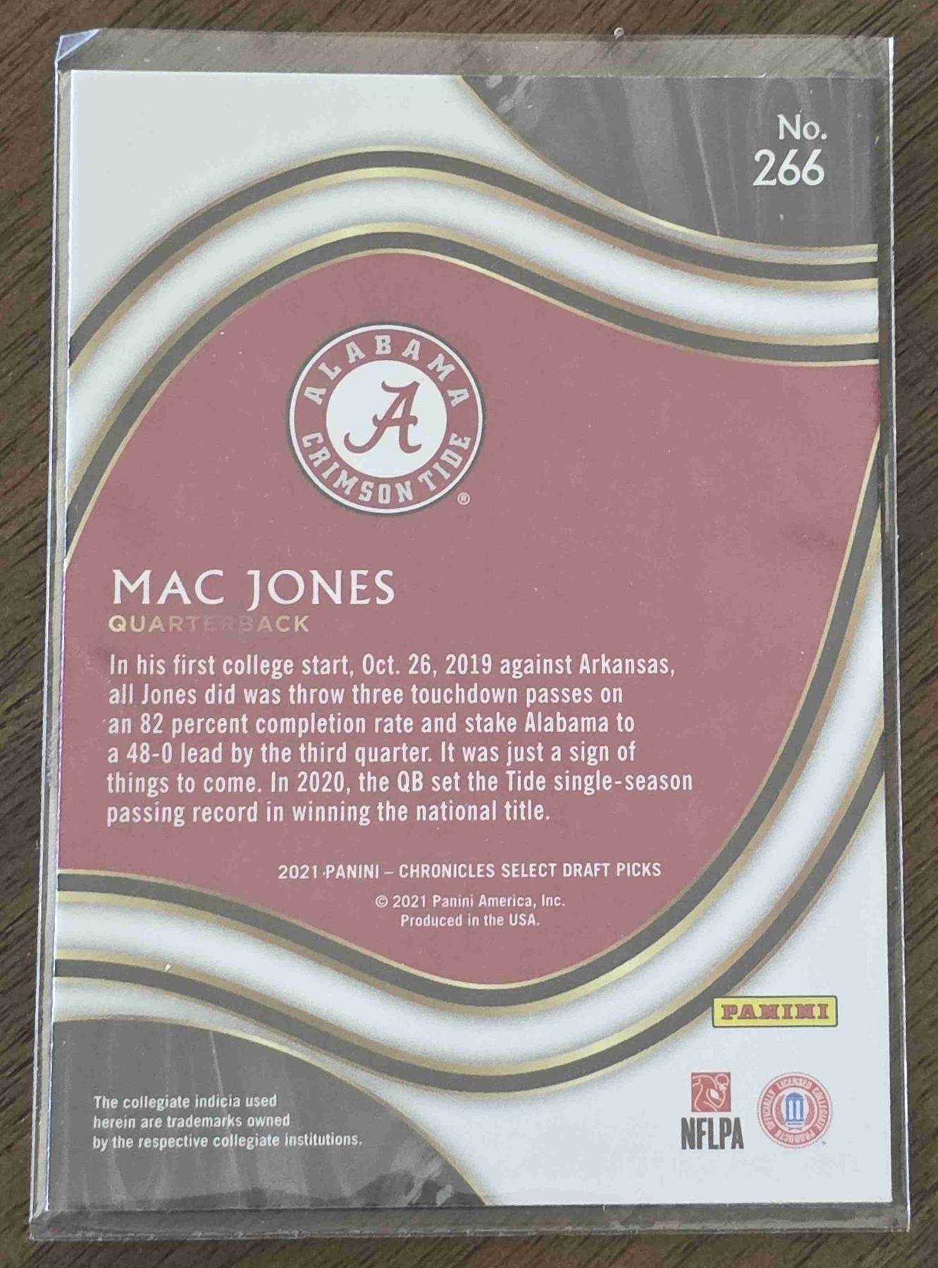 Bulk NFL Card 247 back