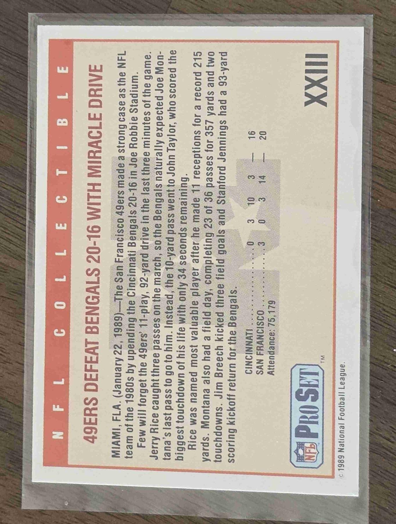 Bulk NFL Card 252 back