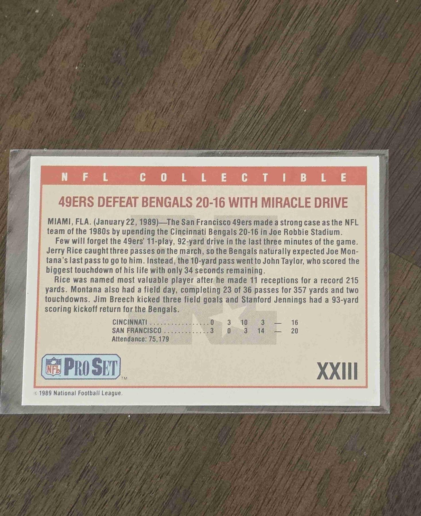 Bulk NFL Card 253 back