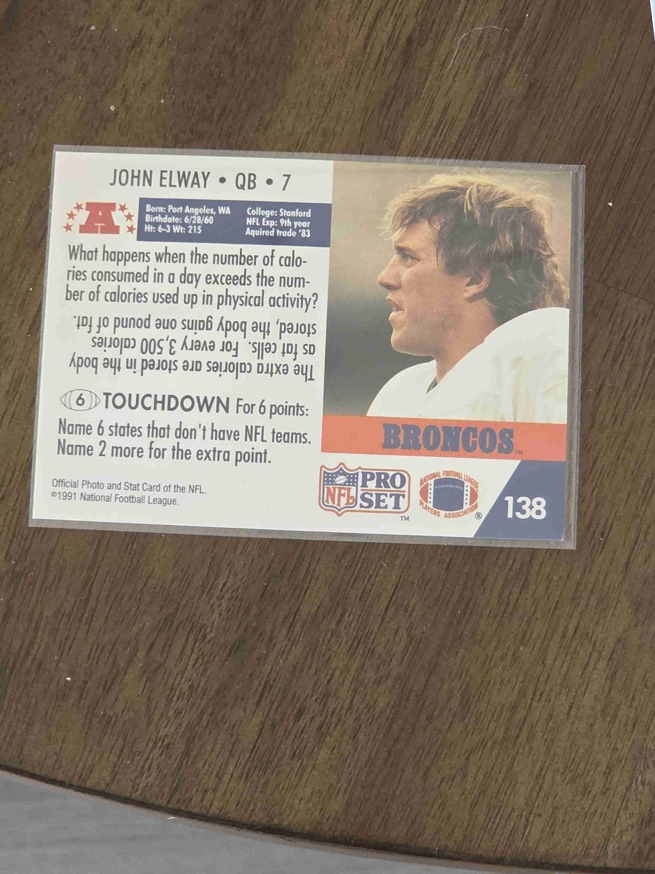 Bulk NFL Card 267 back