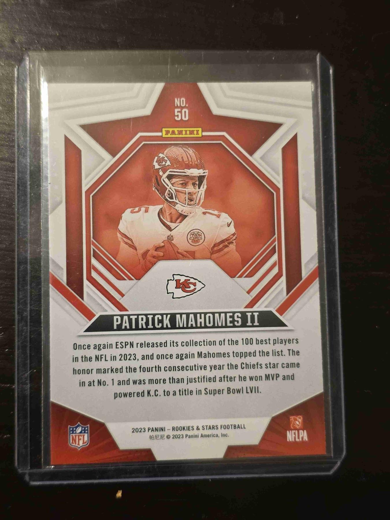 Patrick Mahomes II back