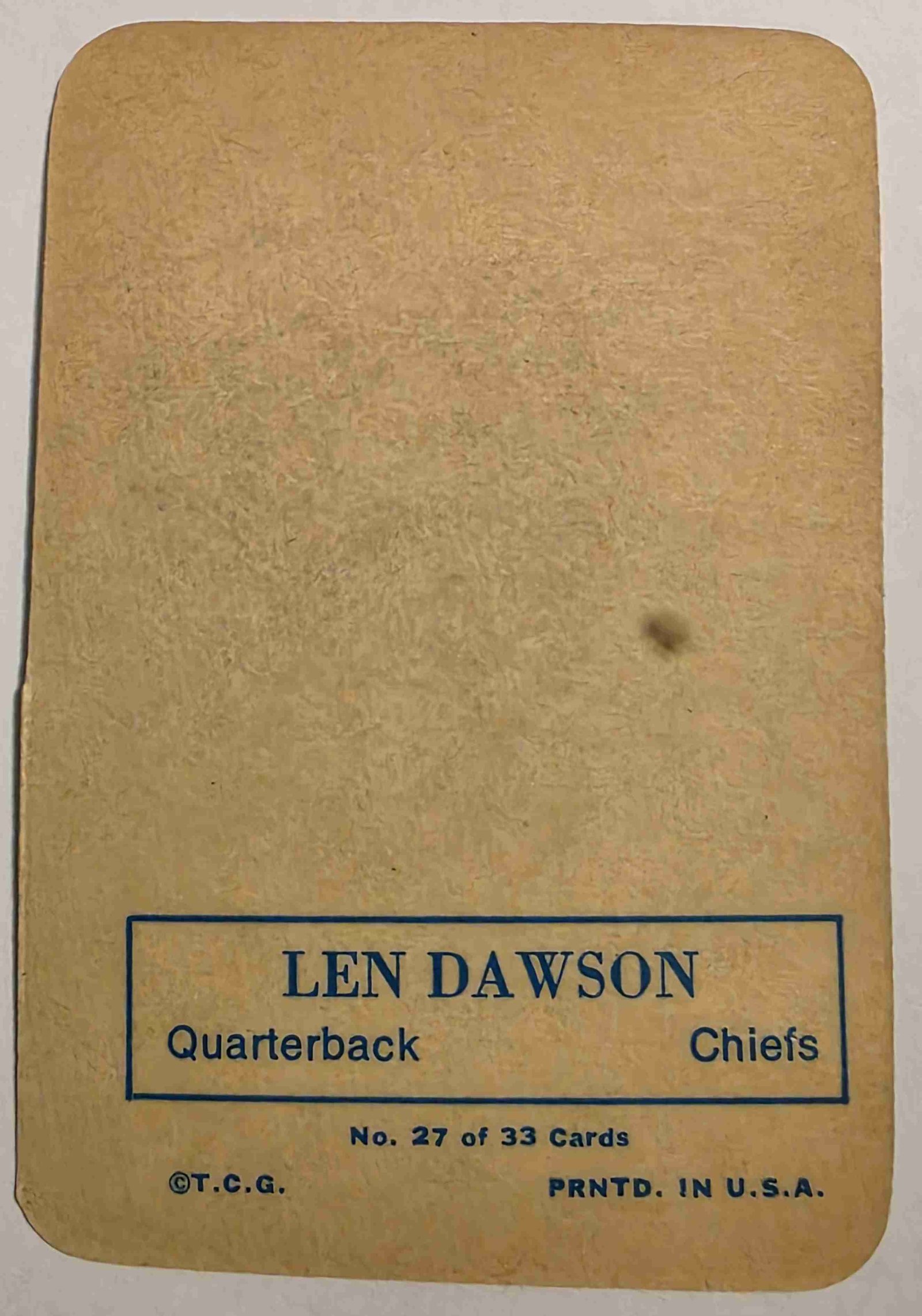Card back